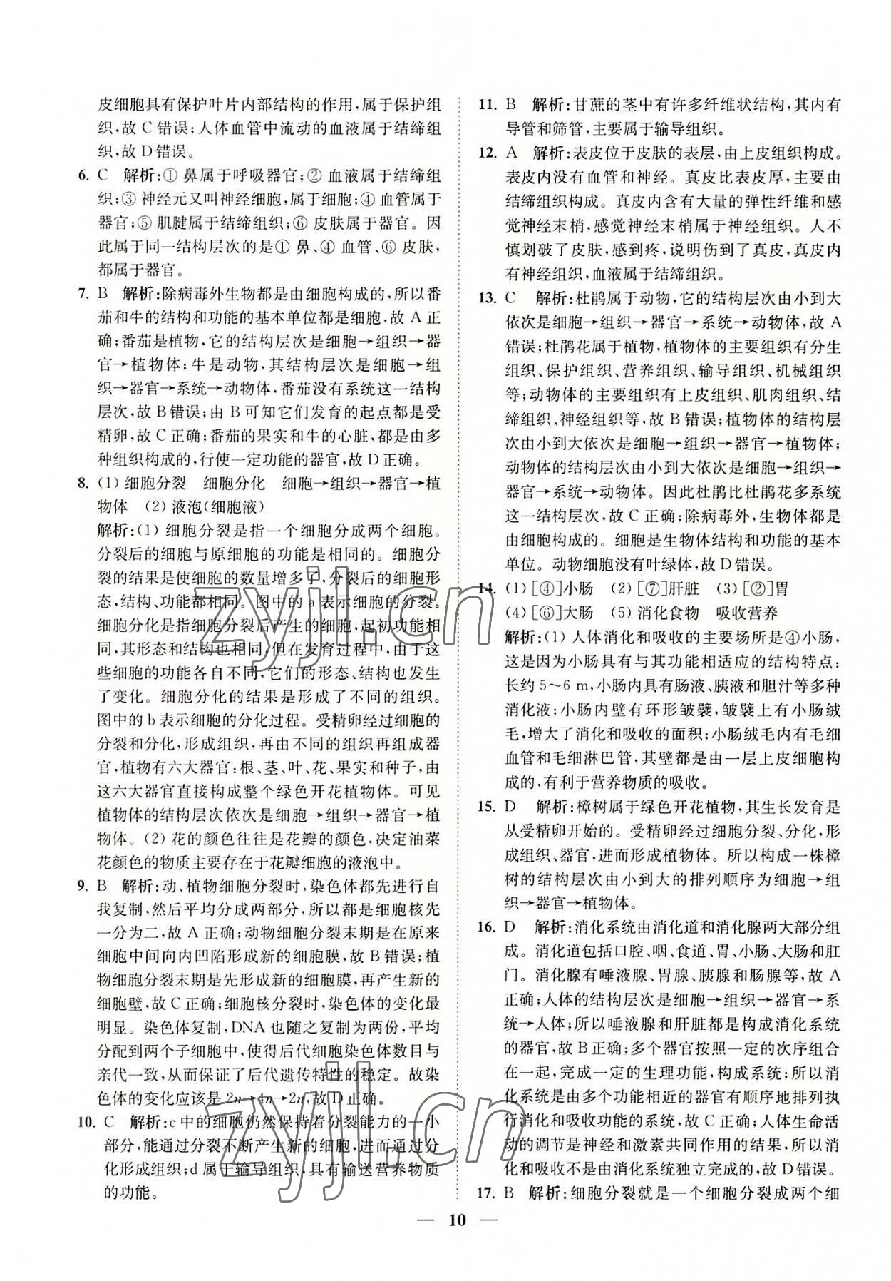 2022年直通重高尖子生培優(yōu)教程七年級科學(xué)上冊浙教版 第10頁