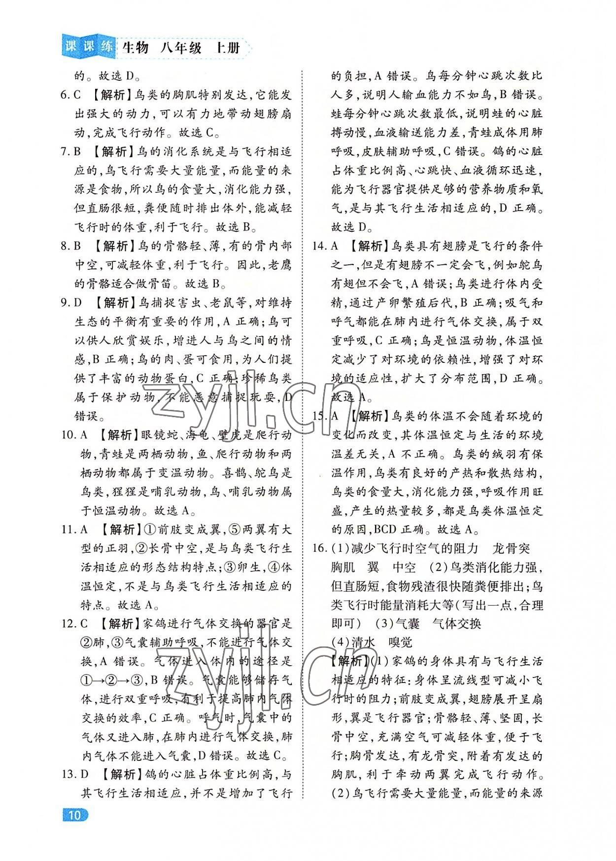 2022年課課練同步訓練八年級生物上冊人教版 第10頁