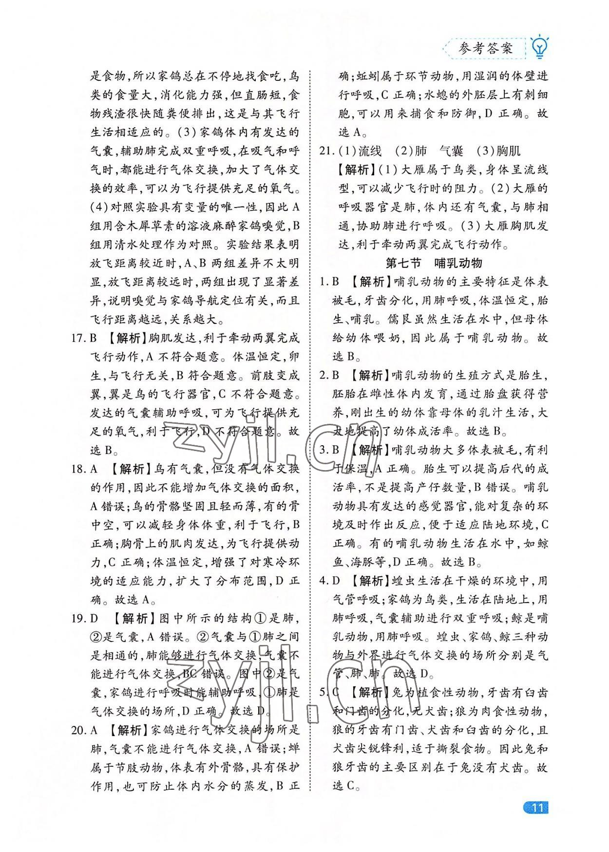 2022年課課練同步訓練八年級生物上冊人教版 第11頁