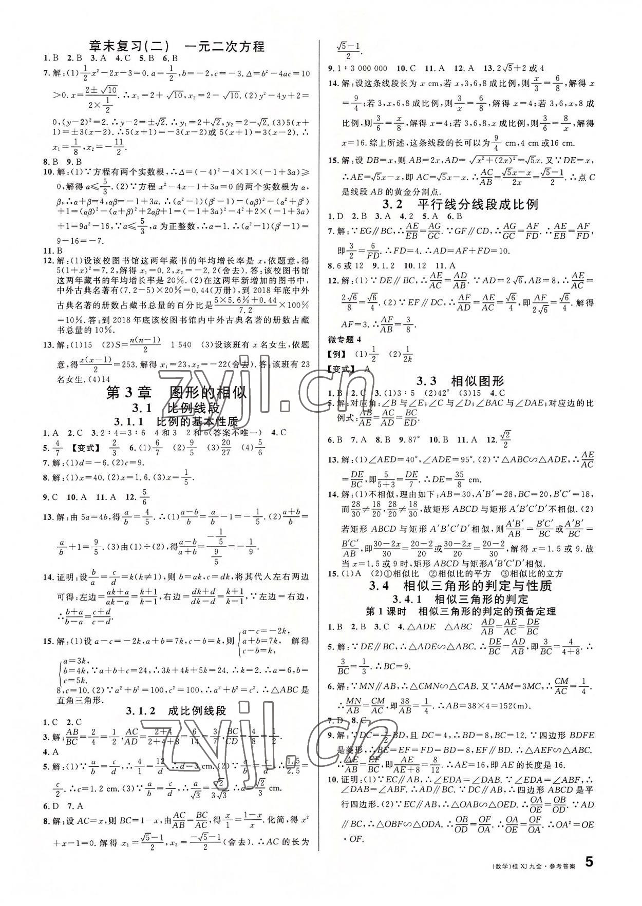 2022年名校课堂九年级数学全一册湘教版广西专版 第5页