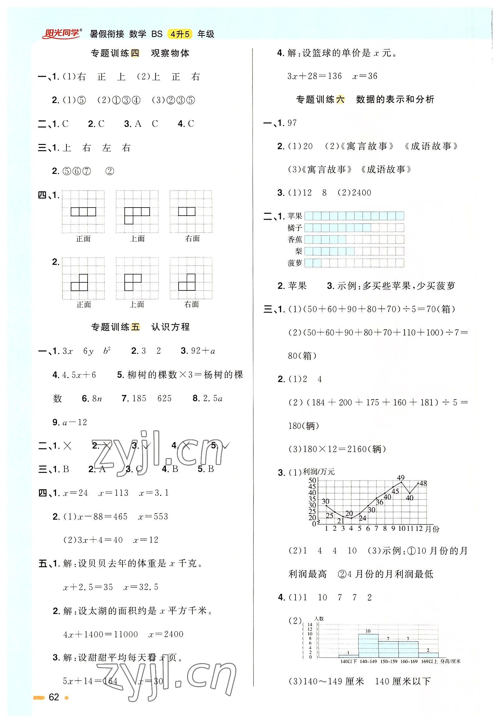 2022年陽光同學(xué)暑假銜接四升五年級數(shù)學(xué)北師大版 第2頁