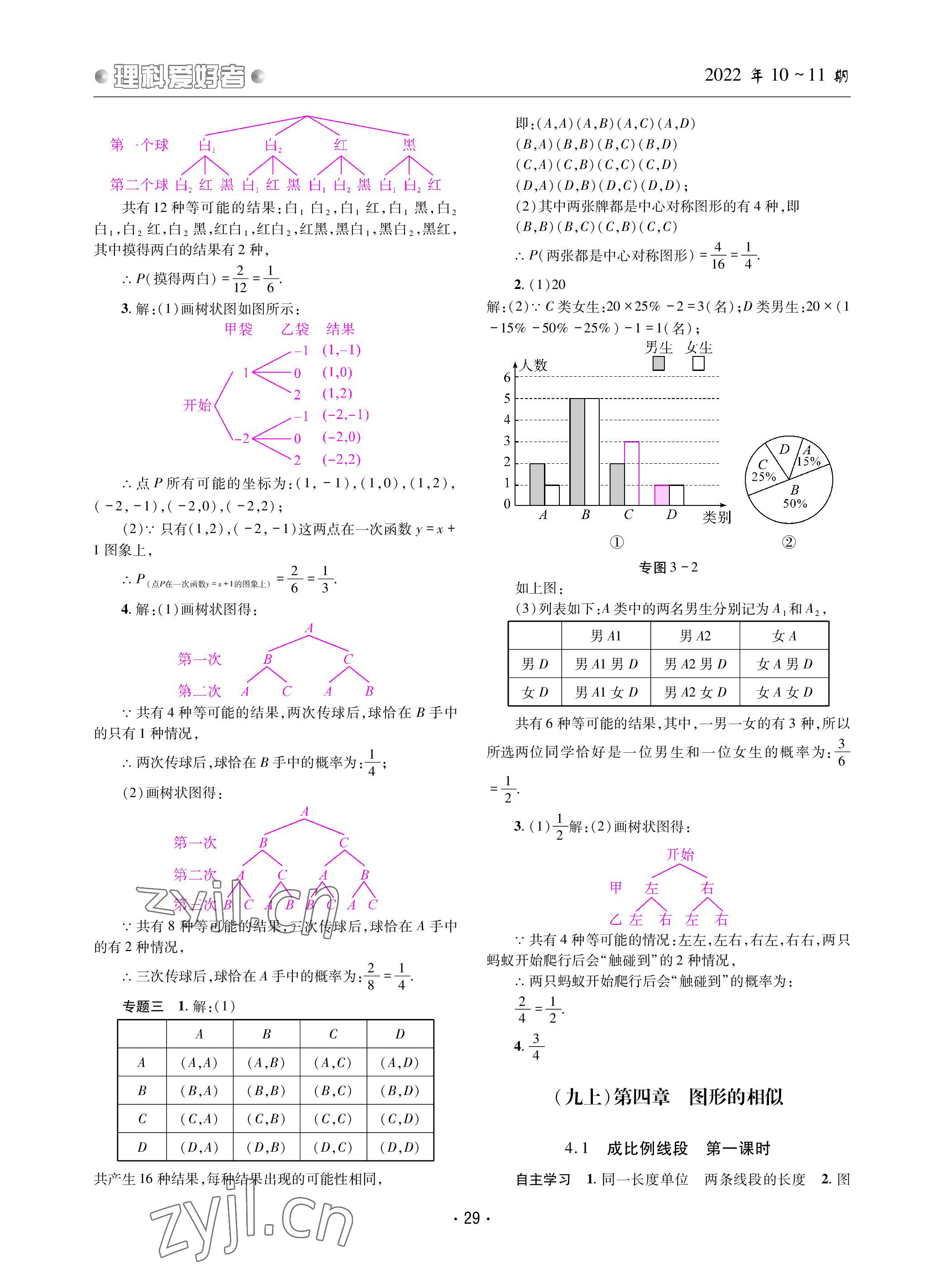 2022年理科愛好者九年級數(shù)學(xué)全一冊北師大版第10~11期 參考答案第28頁