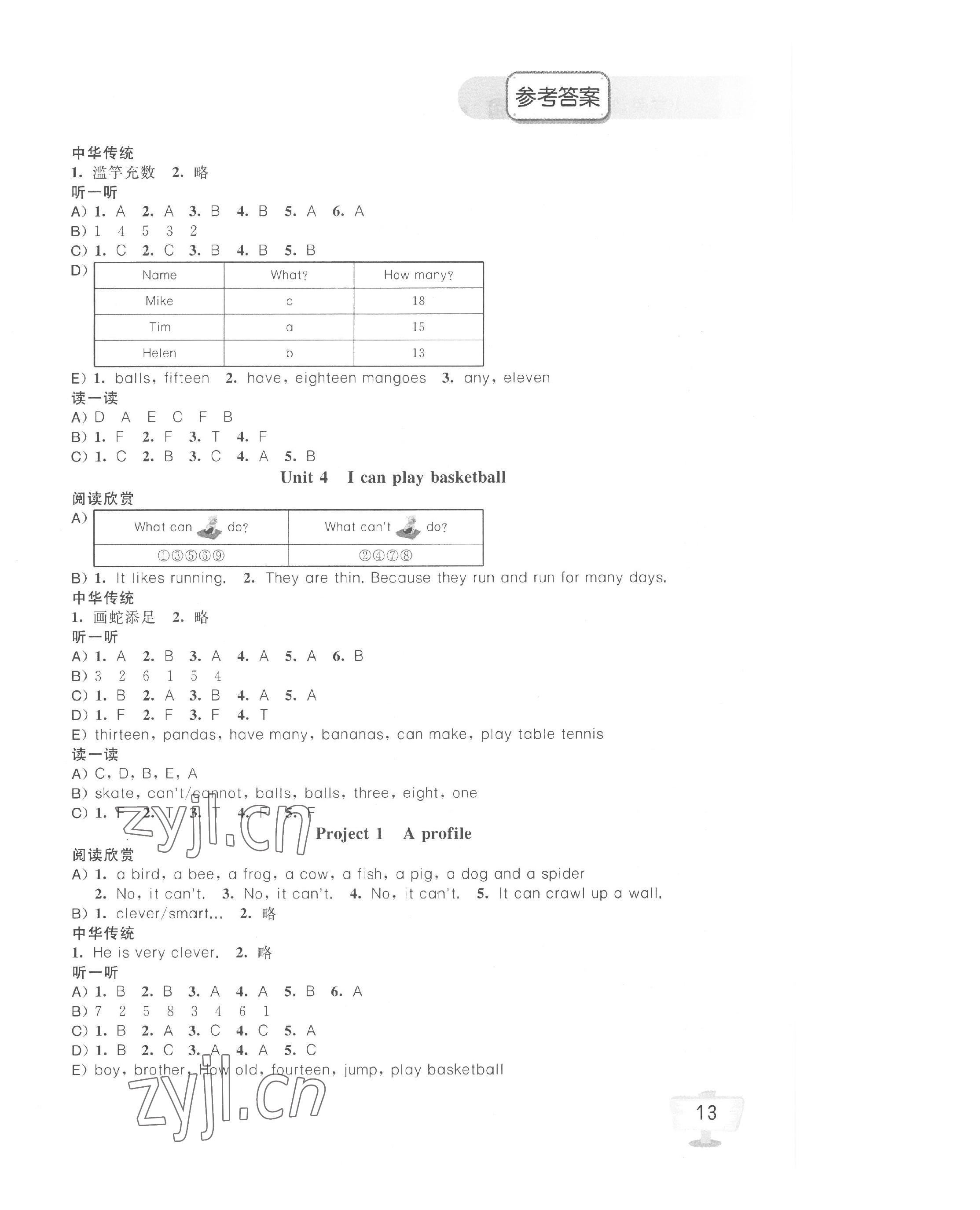 2022年英語聽讀空間四年級(jí)英語上冊(cè)譯林版 參考答案第2頁