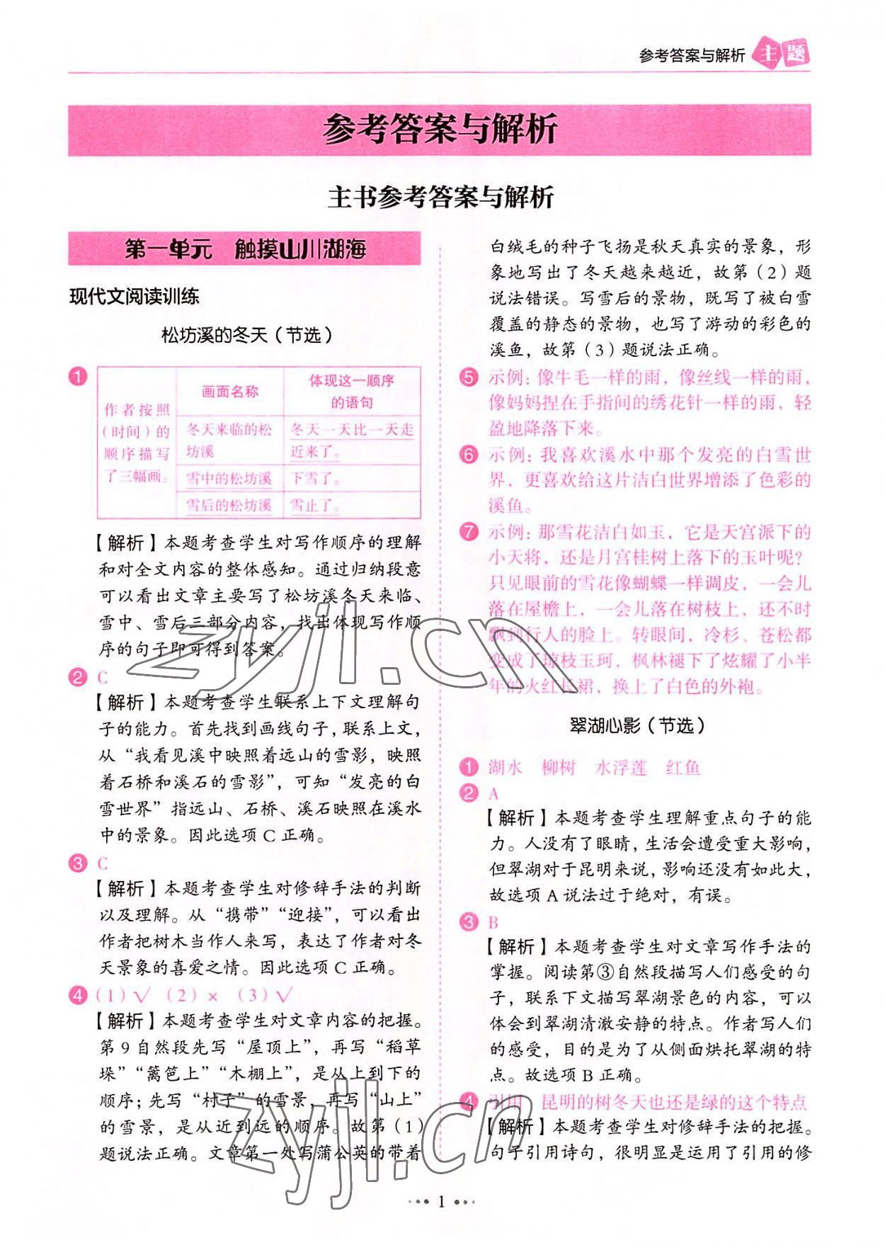 2022年主題閱讀訓(xùn)練100分六年級(jí)語(yǔ)文浙江專(zhuān)版 第1頁(yè)