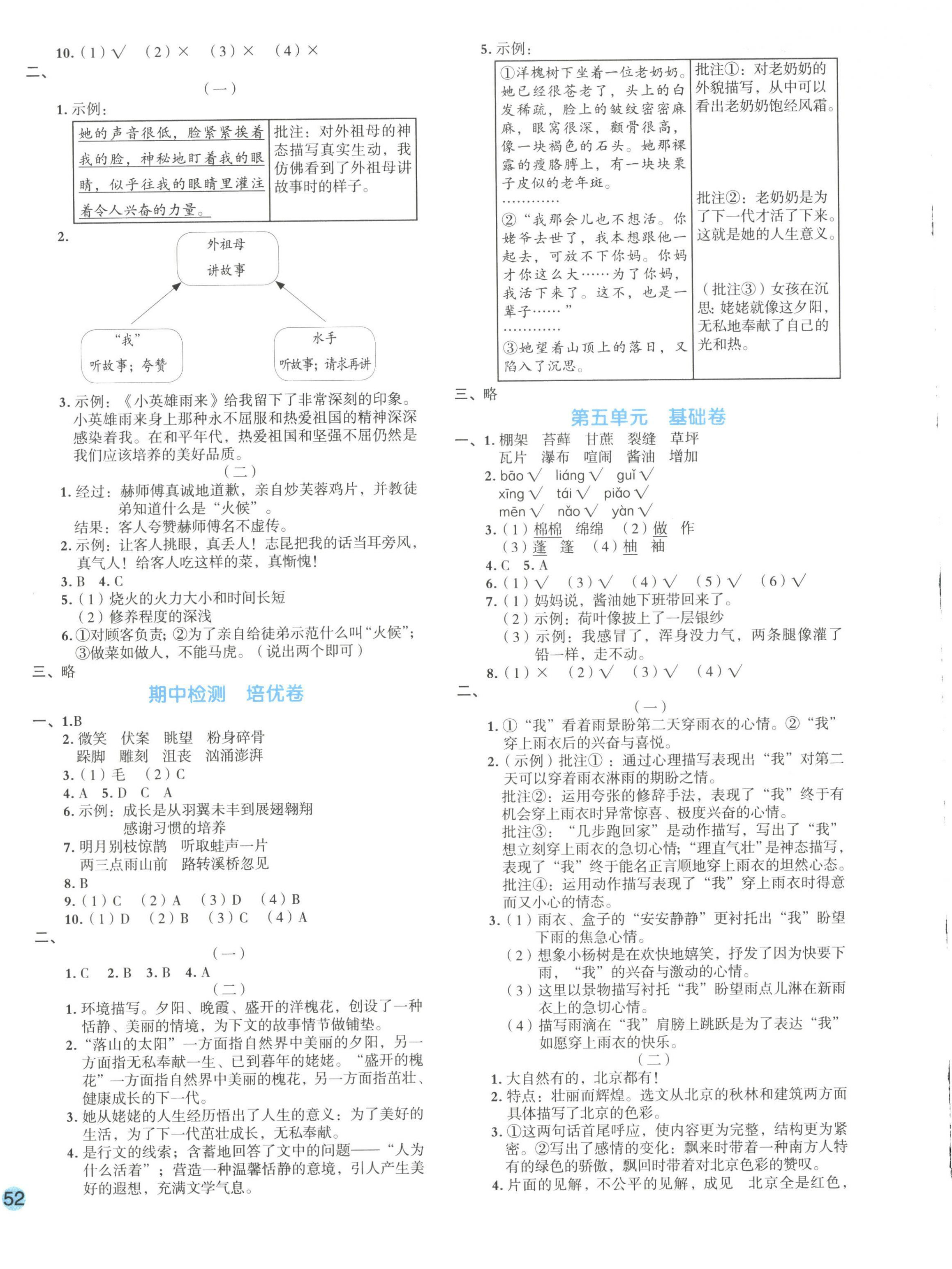 2022年全優(yōu)單元大卷六年級語文上冊人教版 第4頁