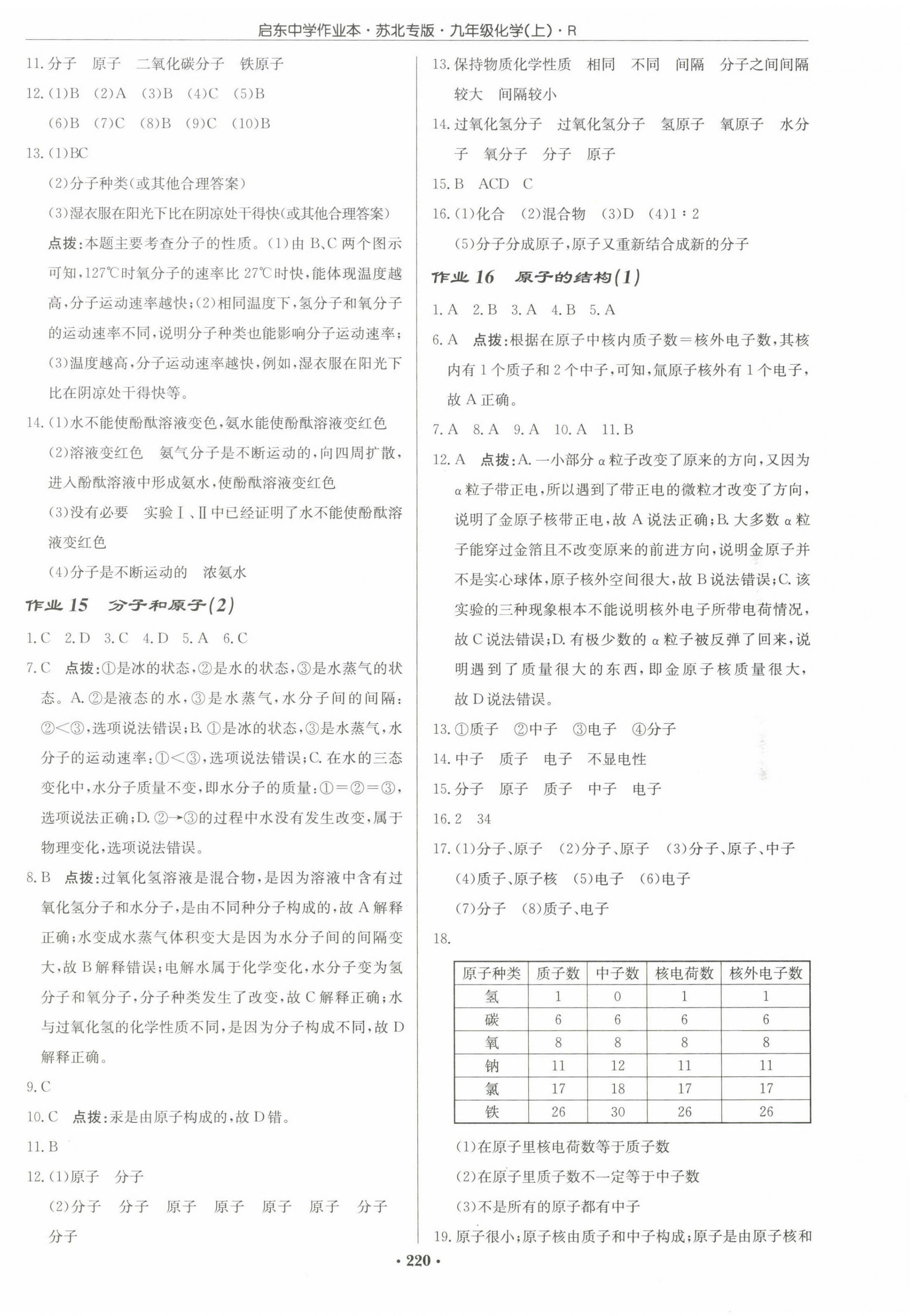 2022年啟東中學(xué)作業(yè)本九年級(jí)化學(xué)上冊(cè)人教版蘇北專(zhuān)版 參考答案第6頁(yè)