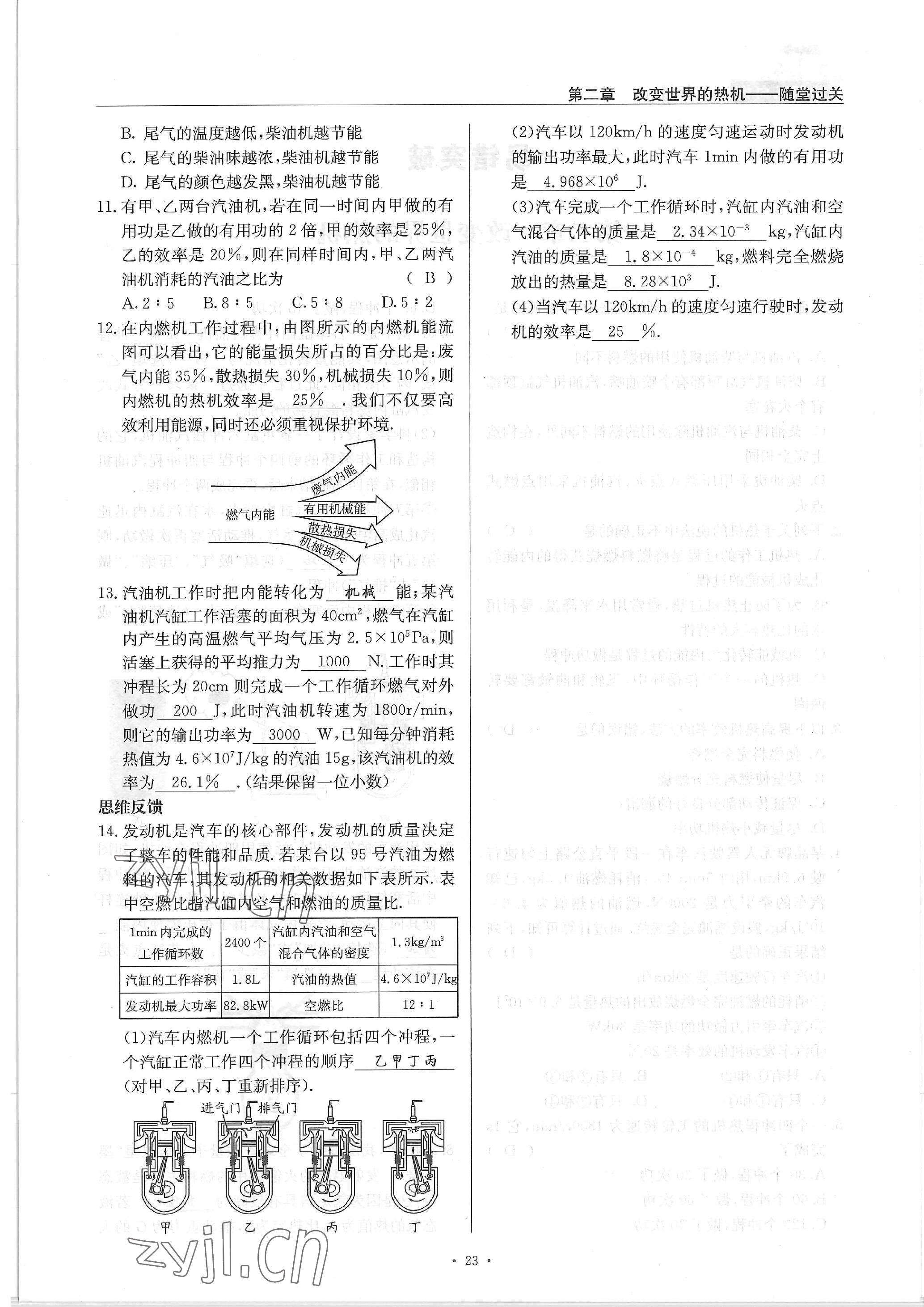 2022年物理風(fēng)向標(biāo)九年級(jí)全一冊(cè) 參考答案第23頁(yè)