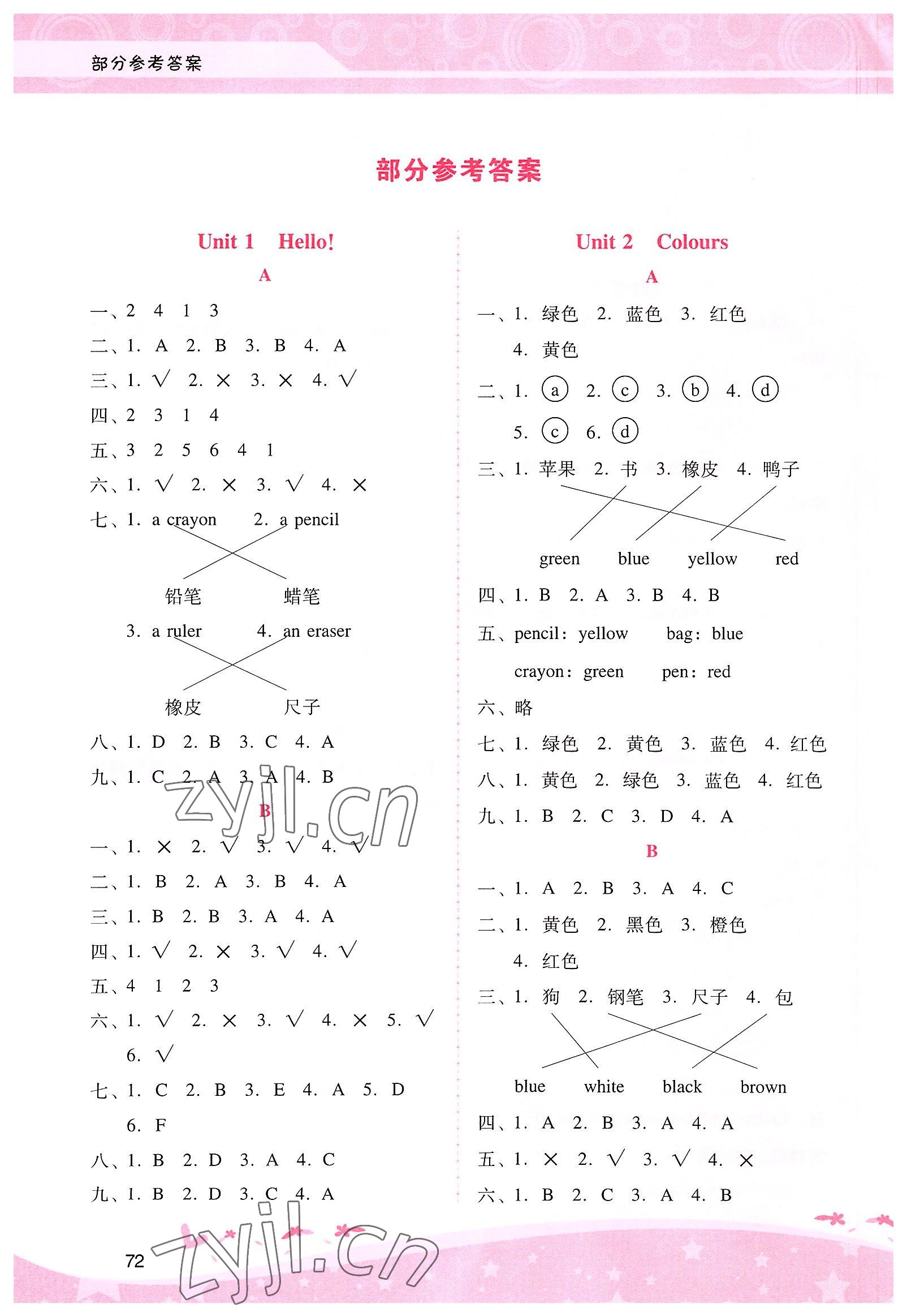 2022年新課程學習輔導三年級英語上冊人教版 第1頁