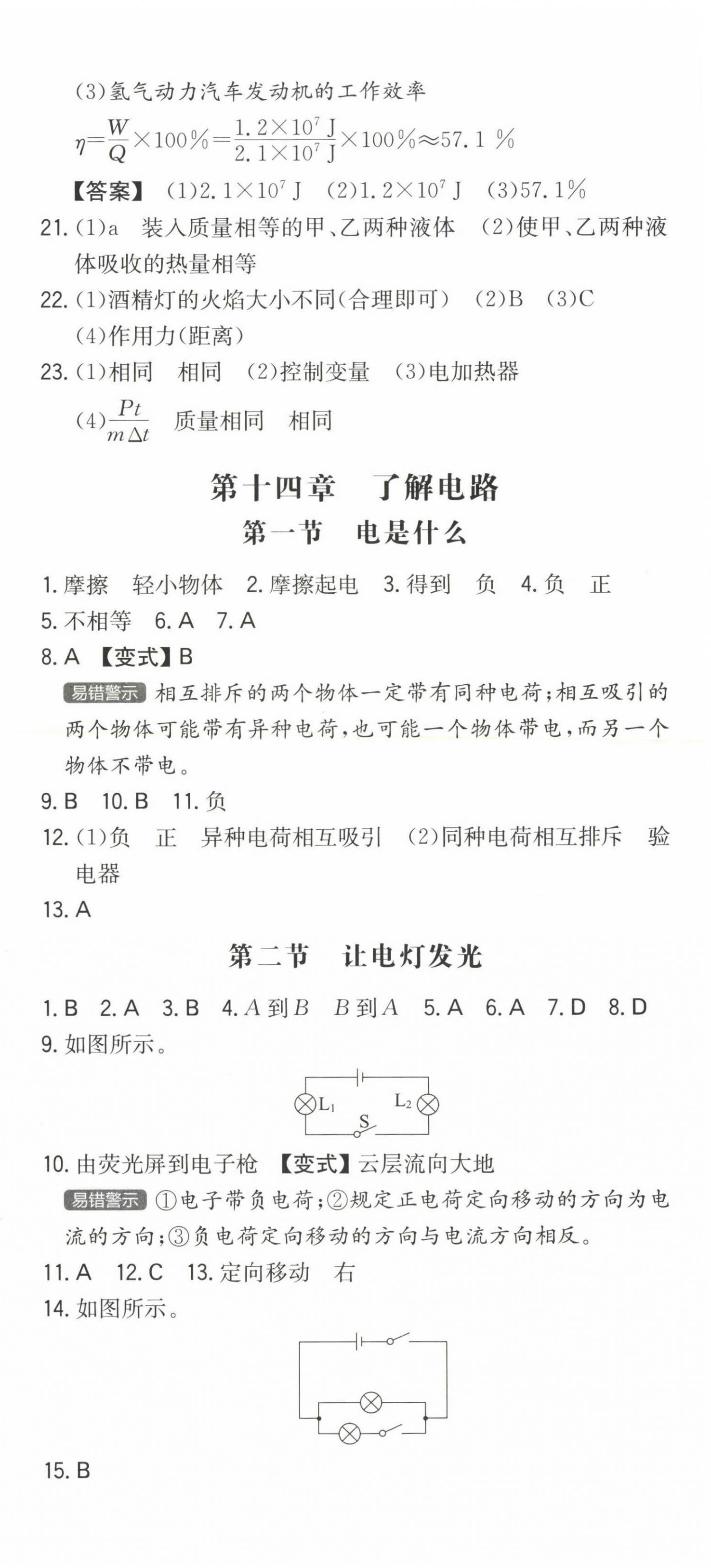 2022年一本初中物理九年級(jí)全一冊(cè)滬科版 第9頁(yè)