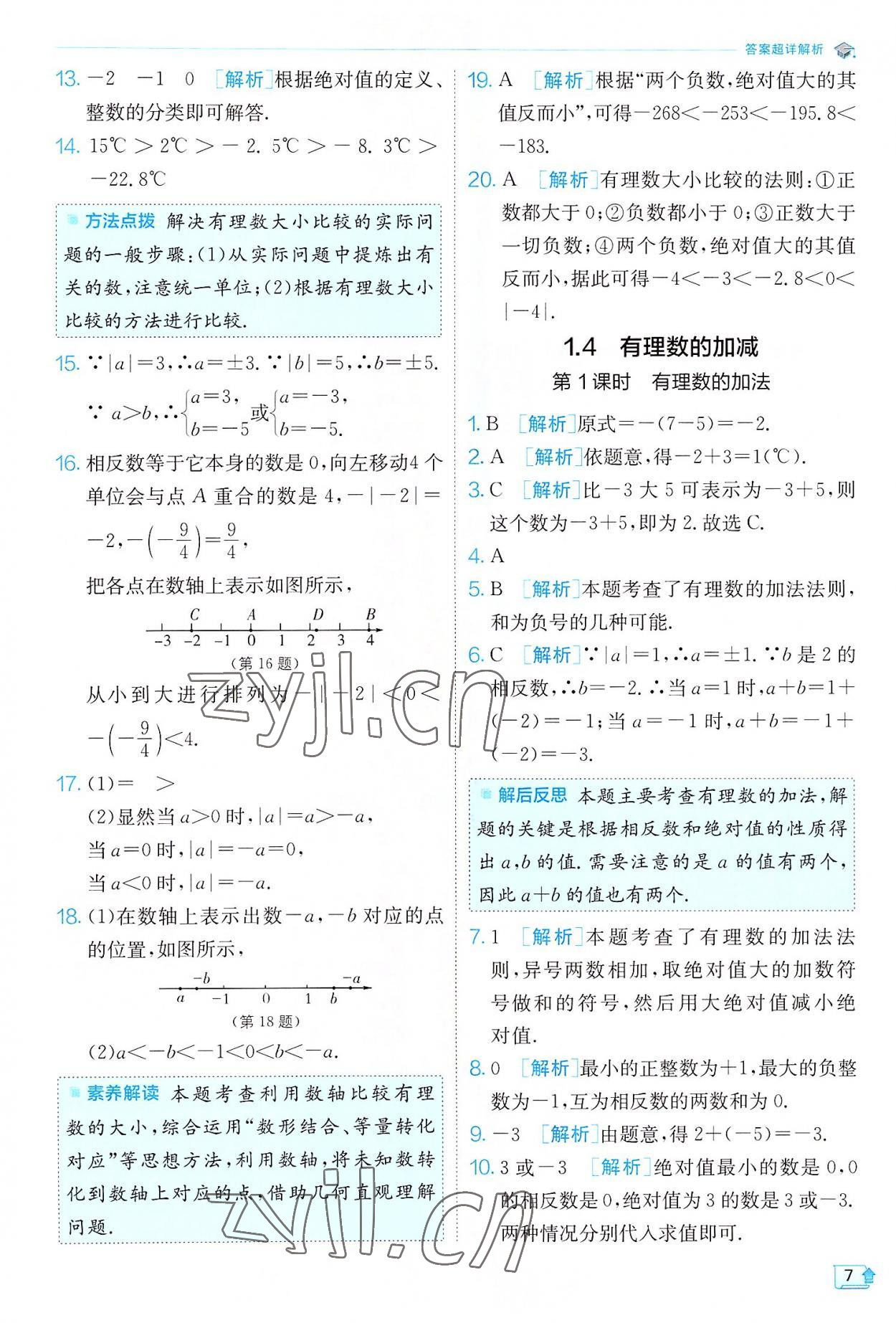 2022年實(shí)驗(yàn)班提優(yōu)訓(xùn)練七年級(jí)數(shù)學(xué)上冊(cè)滬科版 第7頁