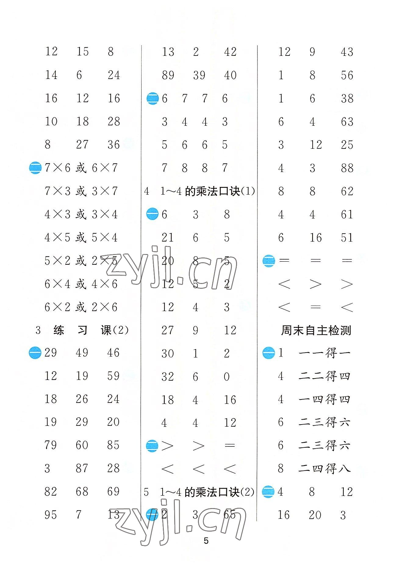 2022年實驗班計算高手二年級數學上冊蘇教版 第5頁