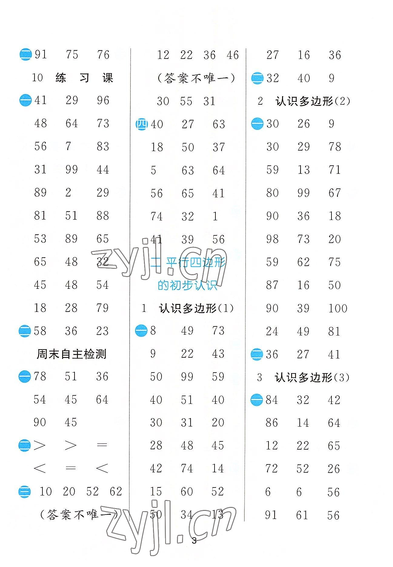 2022年實驗班計算高手二年級數學上冊蘇教版 第3頁