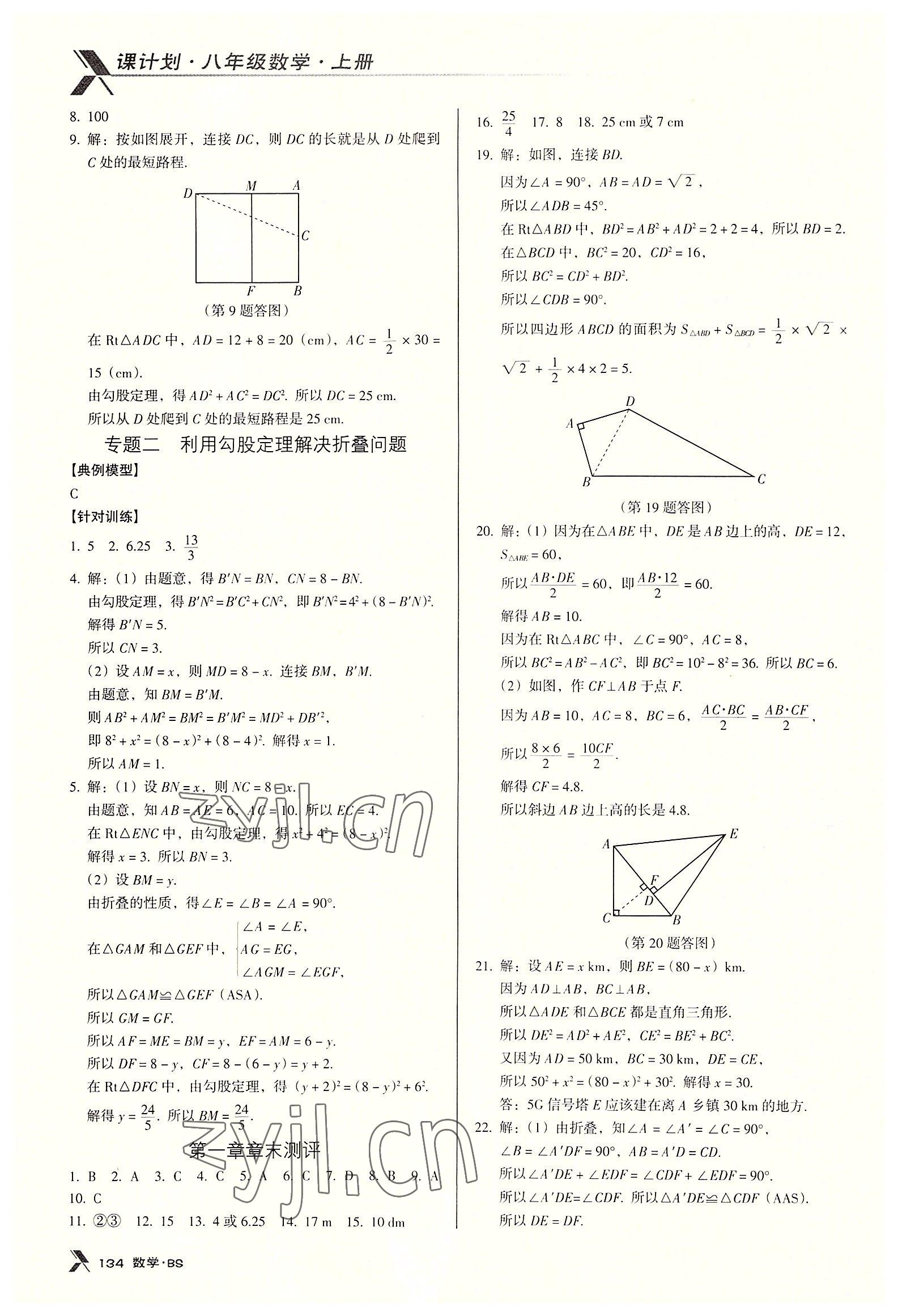 2022年全优点练课计划八年级数学上册北师大版 第4页