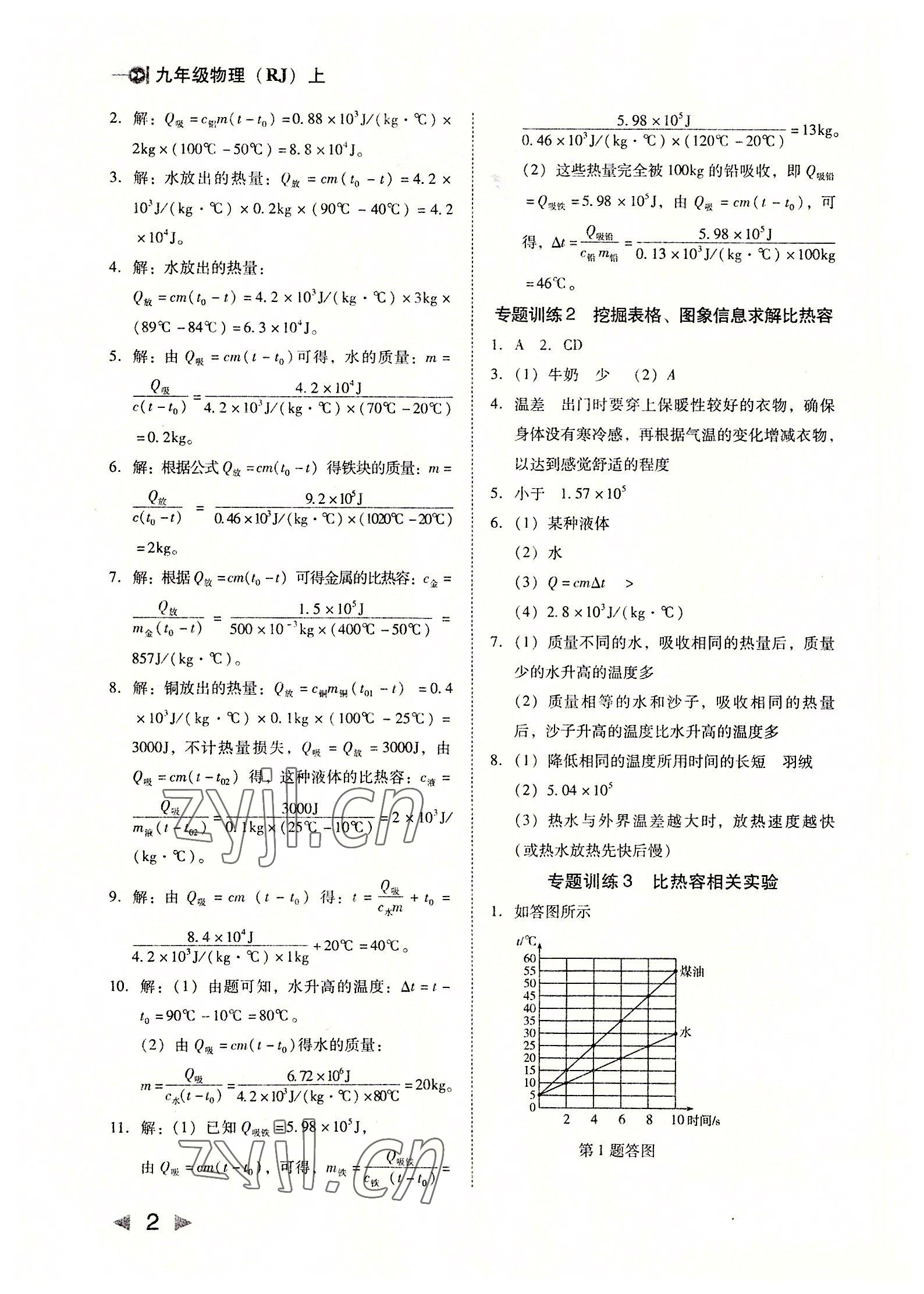 2022年勝券在握打好基礎(chǔ)金牌作業(yè)本九年級物理上冊人教版 第2頁