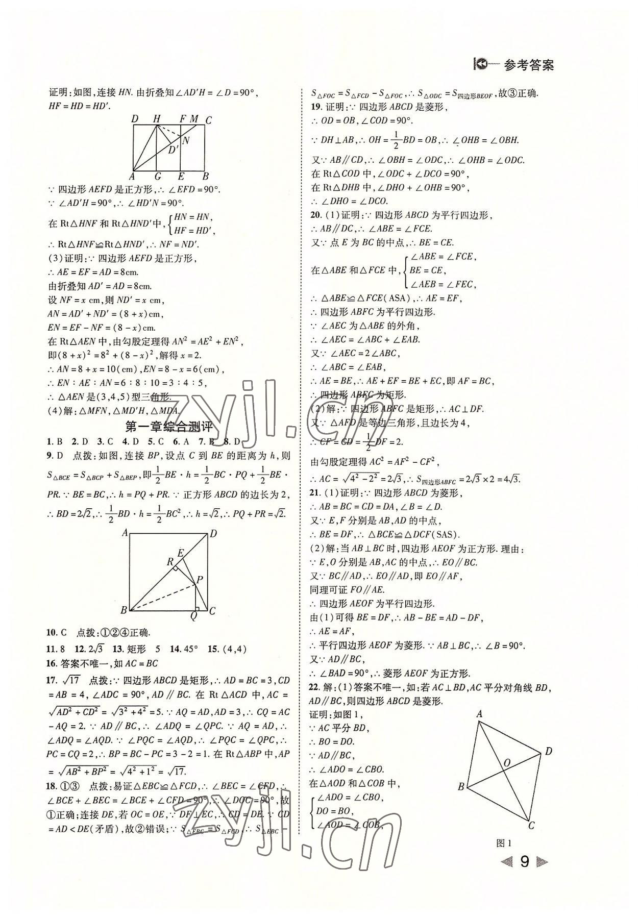 2022年勝券在握打好基礎(chǔ)作業(yè)本九年級數(shù)學上冊北師大版 第9頁