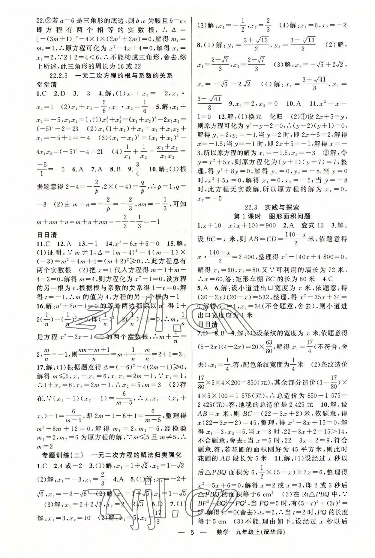 2022年四清导航九年级数学上册华师大版 第5页