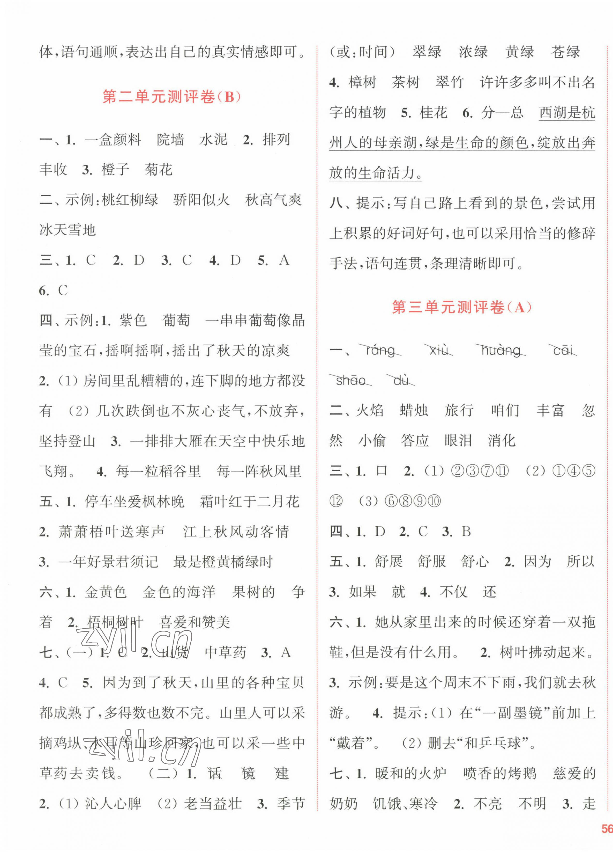 2022年通城學(xué)典全程測(cè)評(píng)卷三年級(jí)語(yǔ)文上冊(cè)人教版 第3頁(yè)