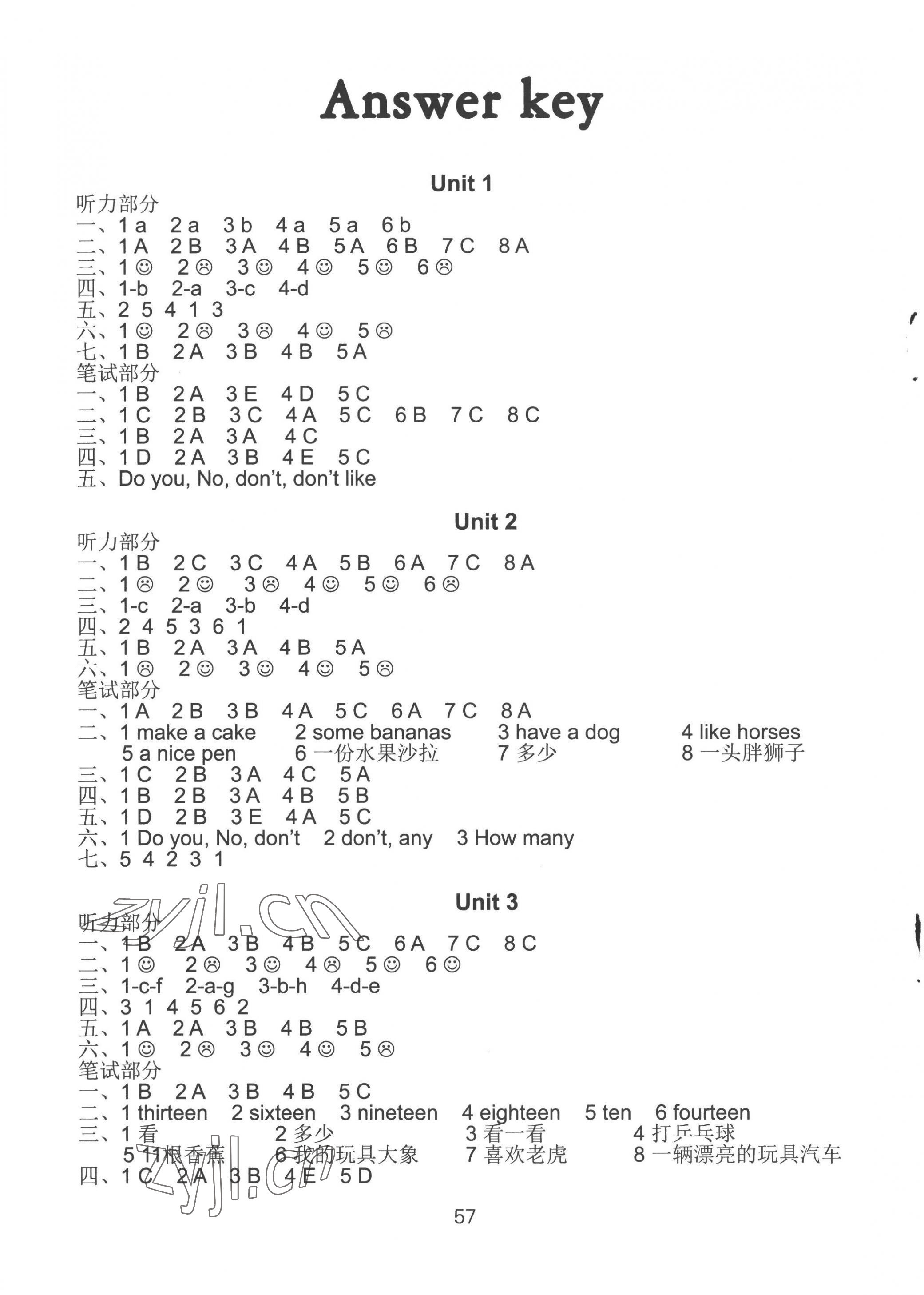 2022年課課練小學(xué)英語(yǔ)活頁(yè)卷四年級(jí)上冊(cè)譯林版 第1頁(yè)