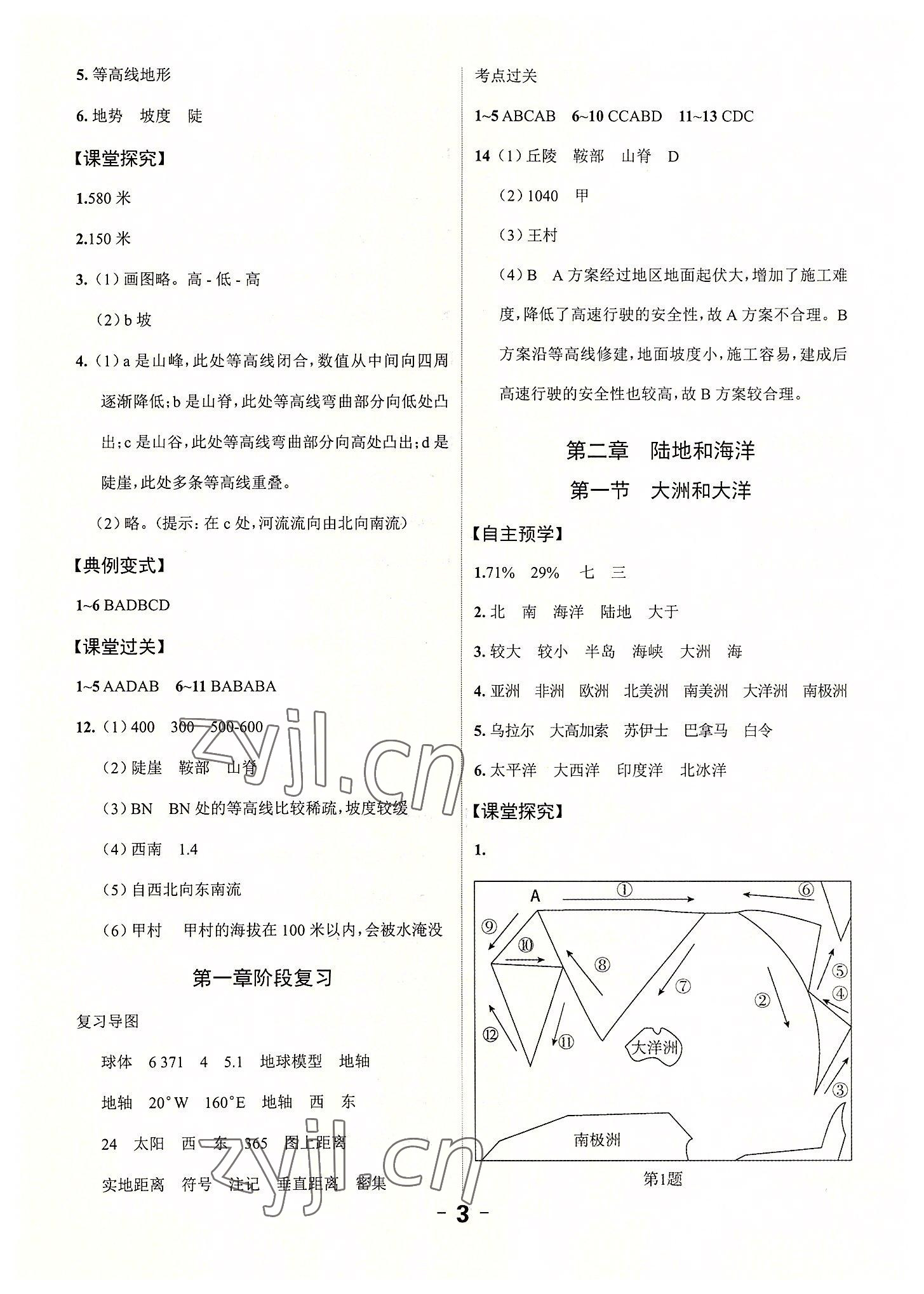 2022年全程突破七年級地理上冊人教版 第3頁