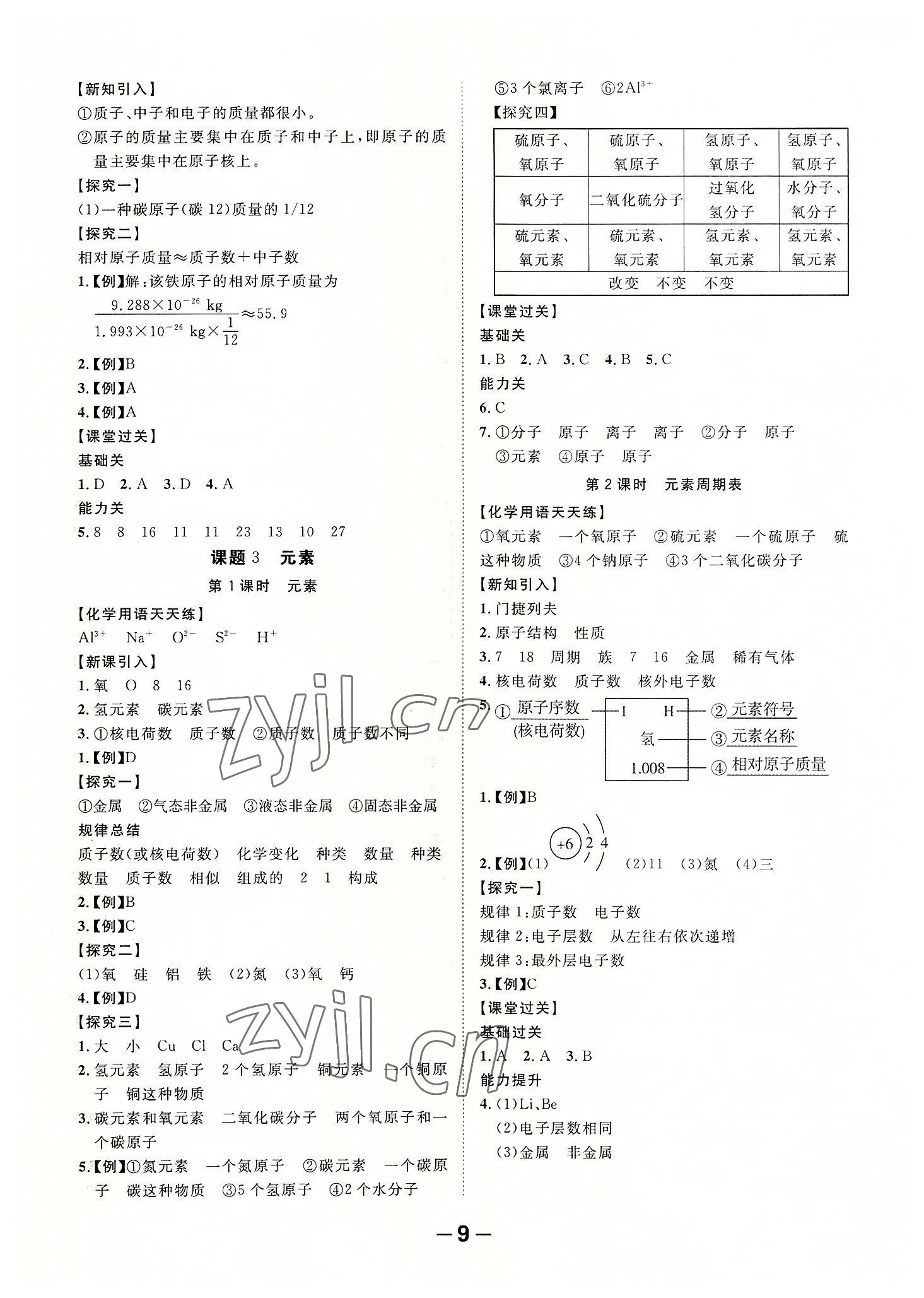 2022年全程突破九年级化学全一册人教版 第9页