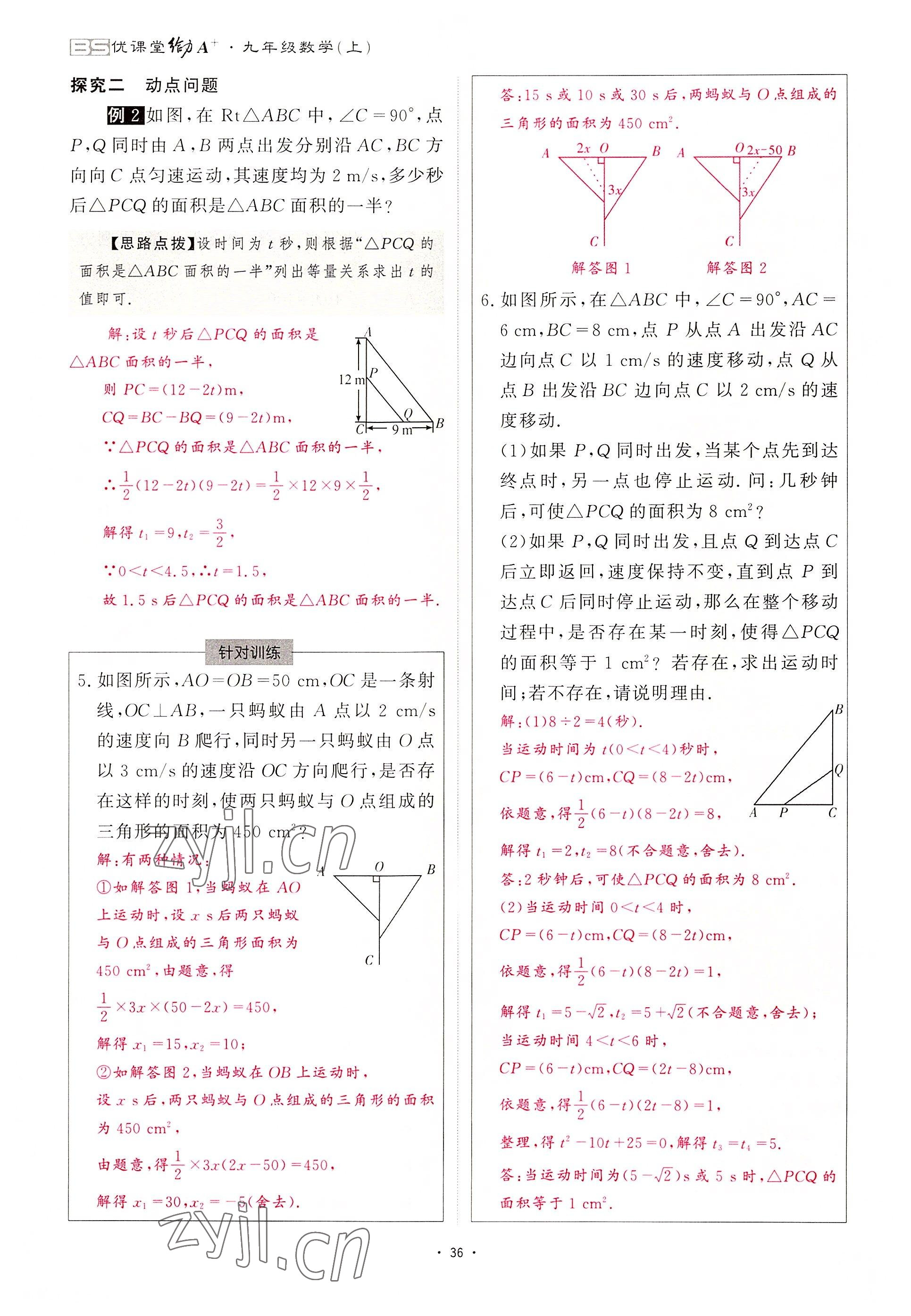 2022年优课堂给力A加九年级数学全一册北师大版 参考答案第85页