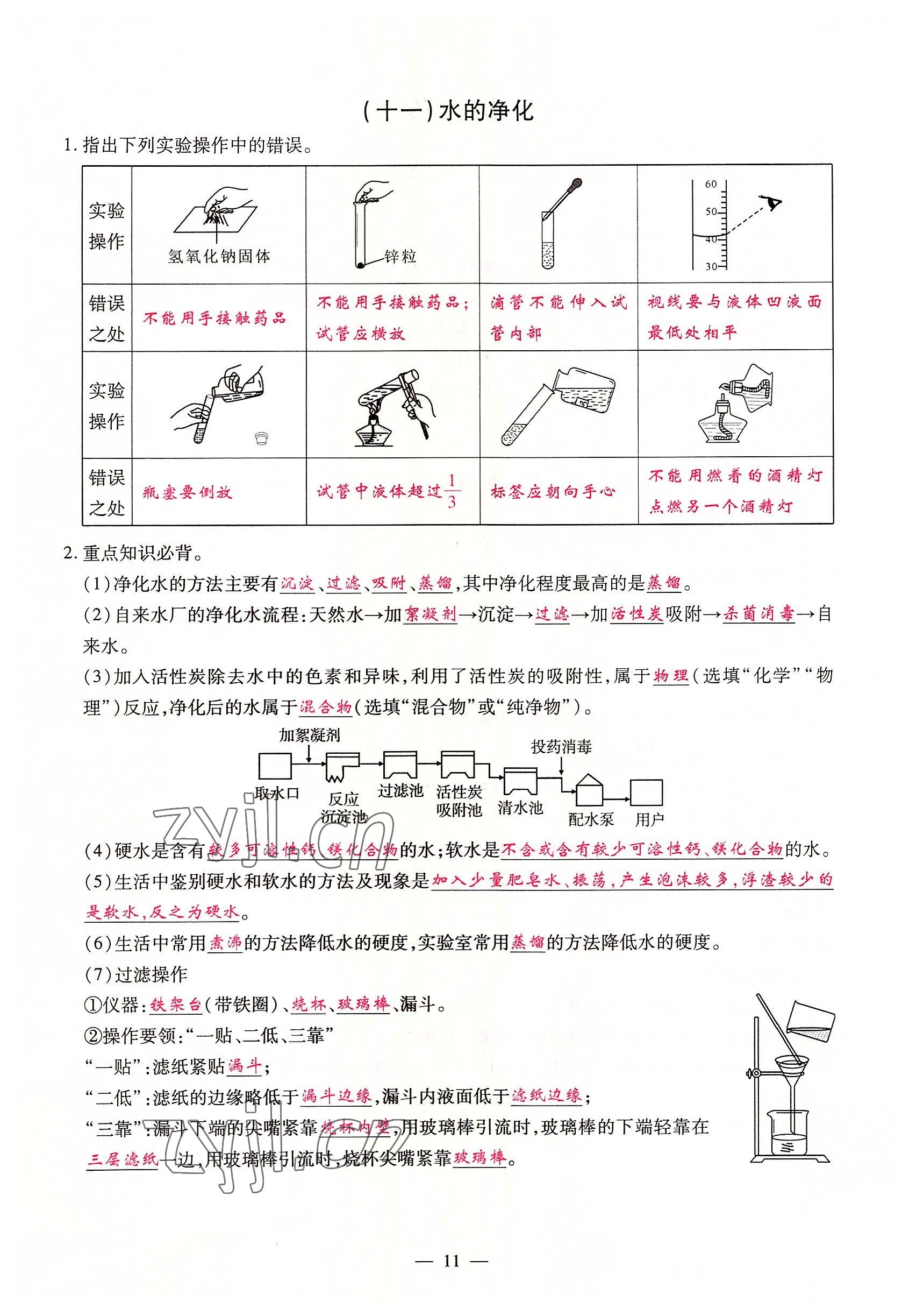 2022年優(yōu)課堂給力A加九年級化學(xué)全一冊人教版 參考答案第11頁