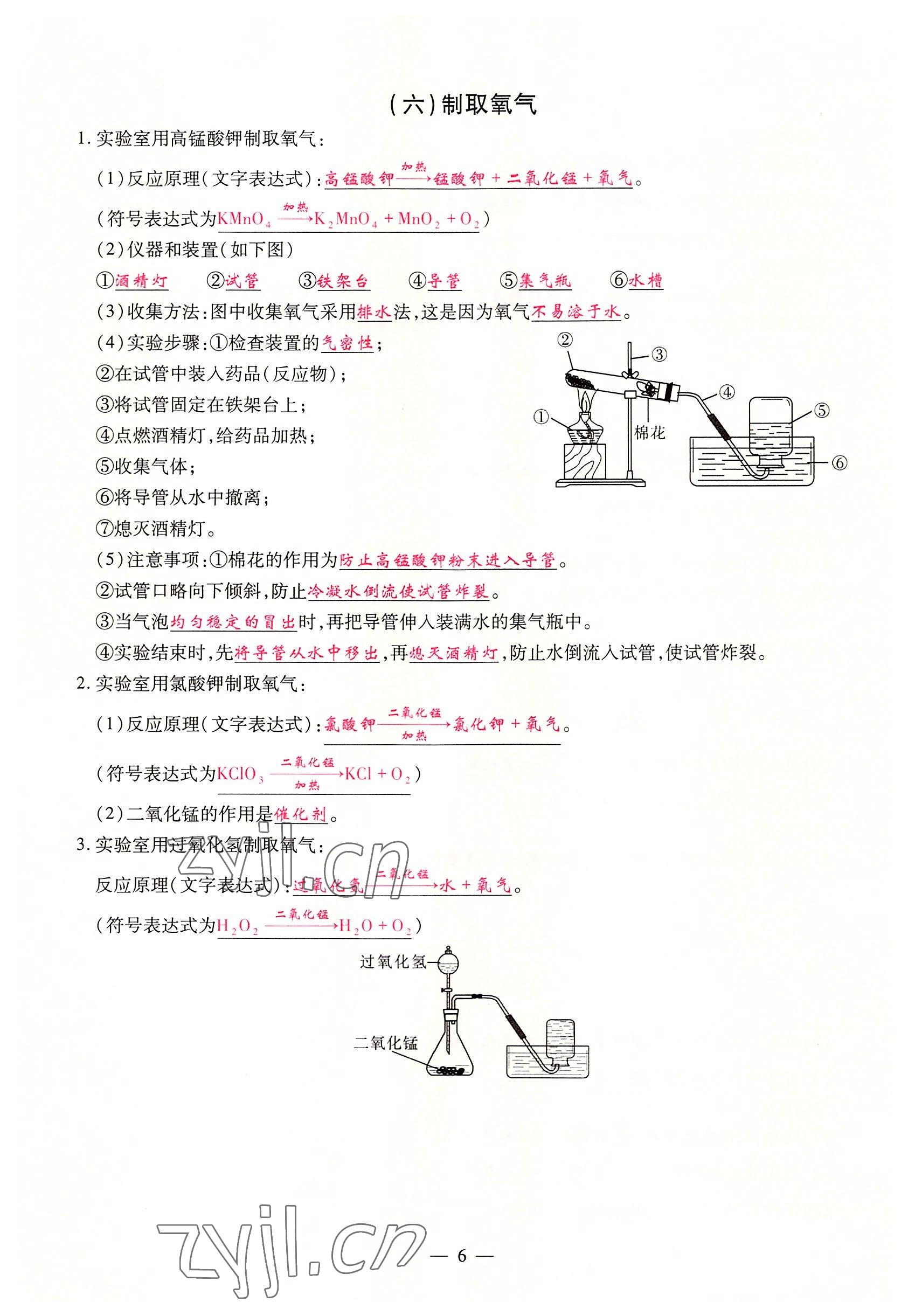 2022年优课堂给力A加九年级化学全一册人教版 参考答案第6页