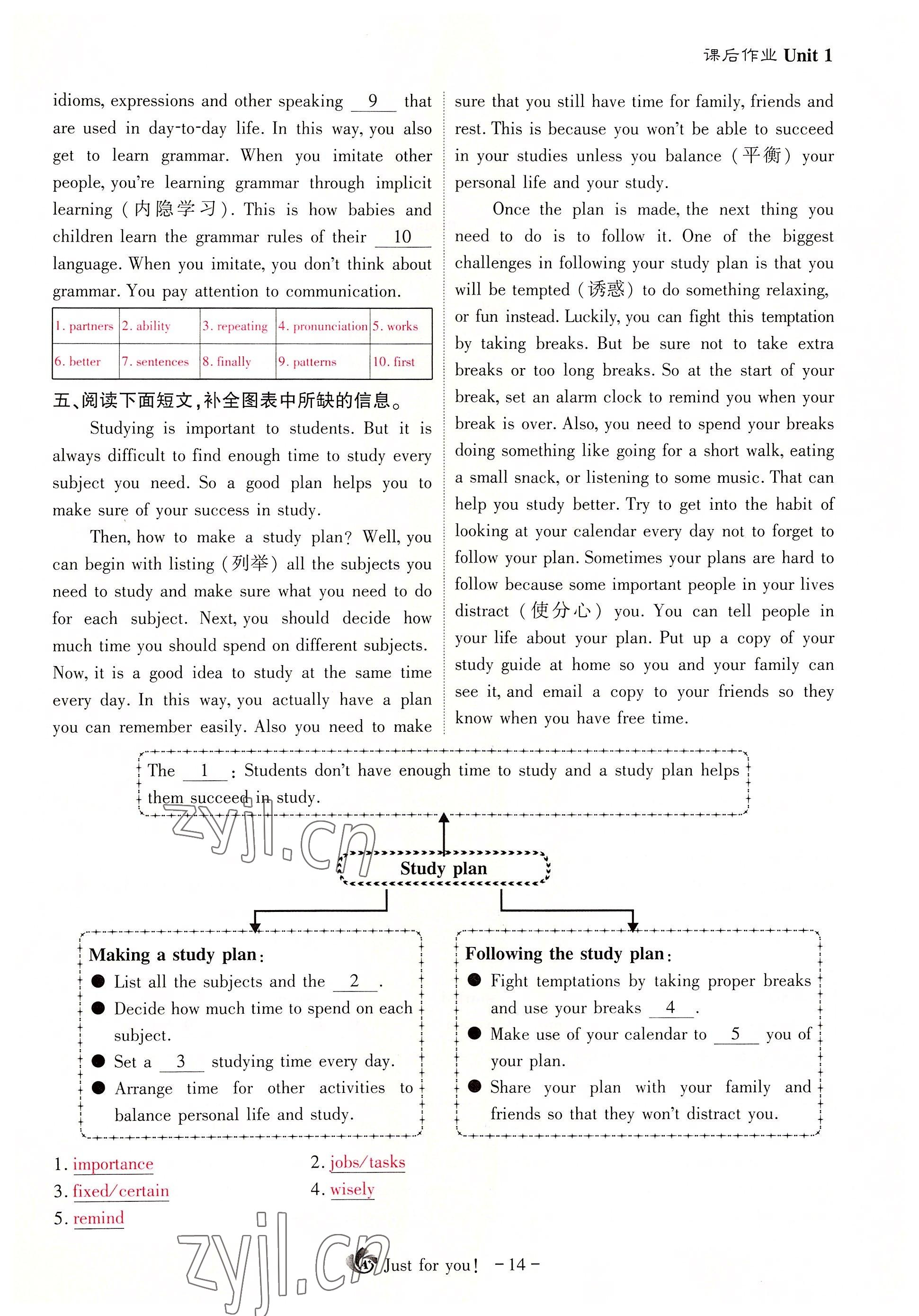 2022年優(yōu)課堂給力A加九年級英語全一冊人教版 參考答案第33頁