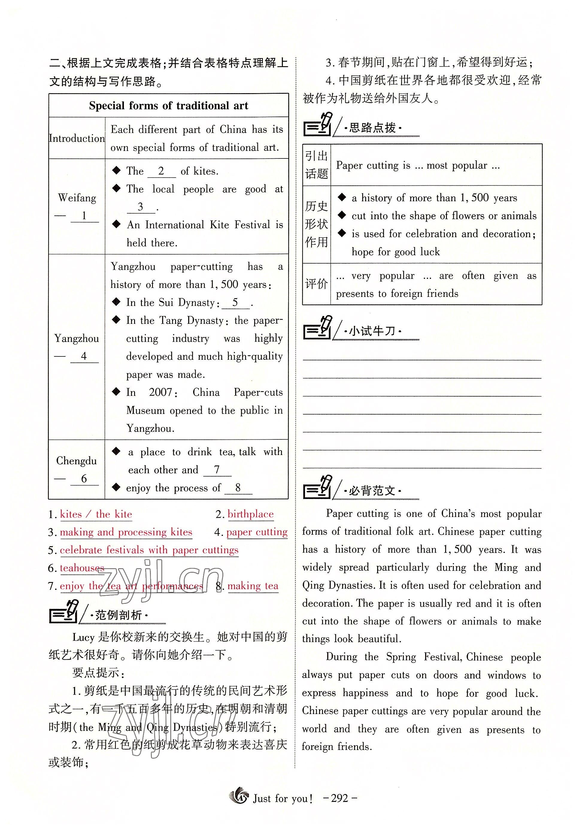 2022年优课堂给力A加九年级英语全一册人教版 参考答案第74页