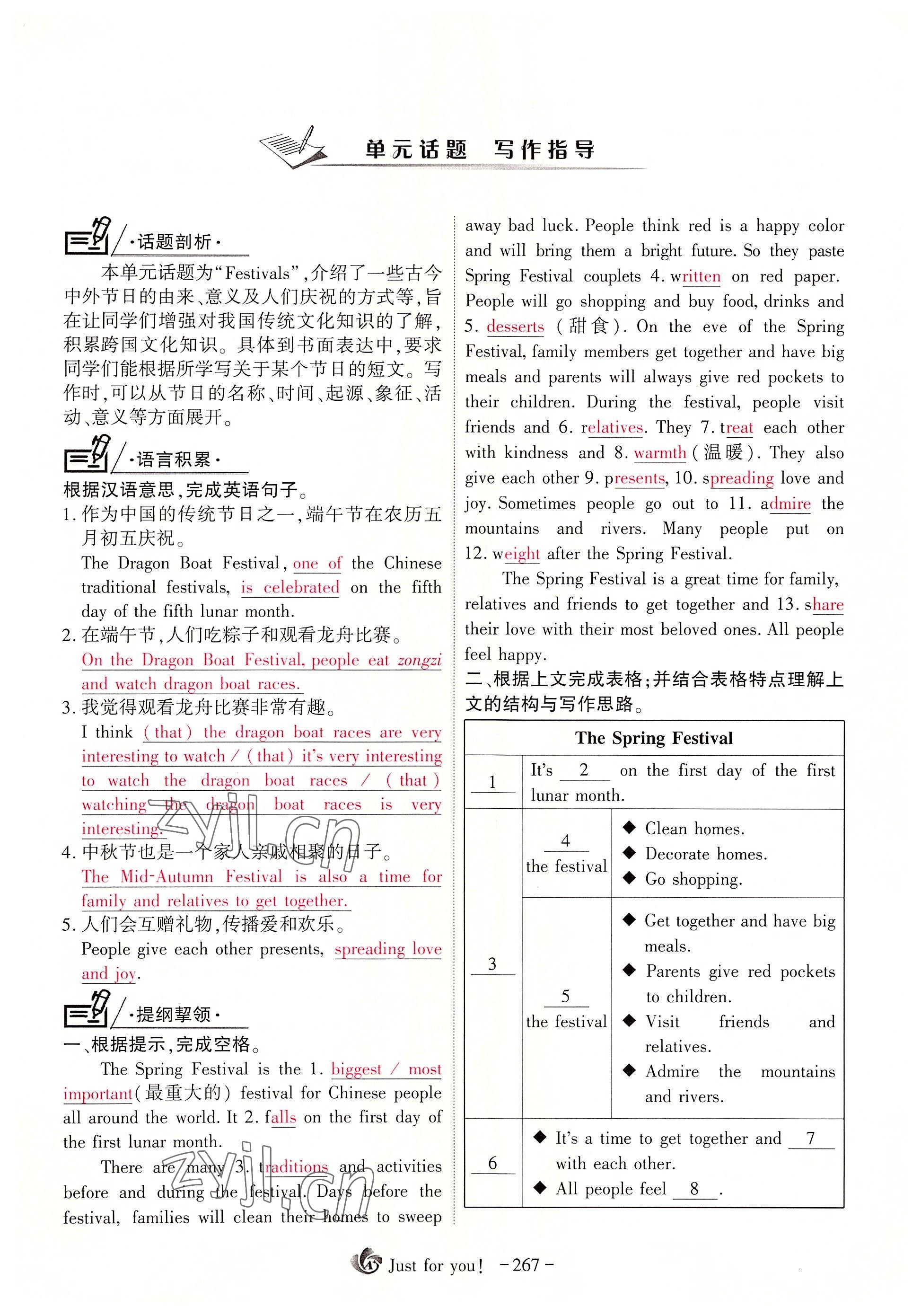 2022年优课堂给力A加九年级英语全一册人教版 参考答案第24页