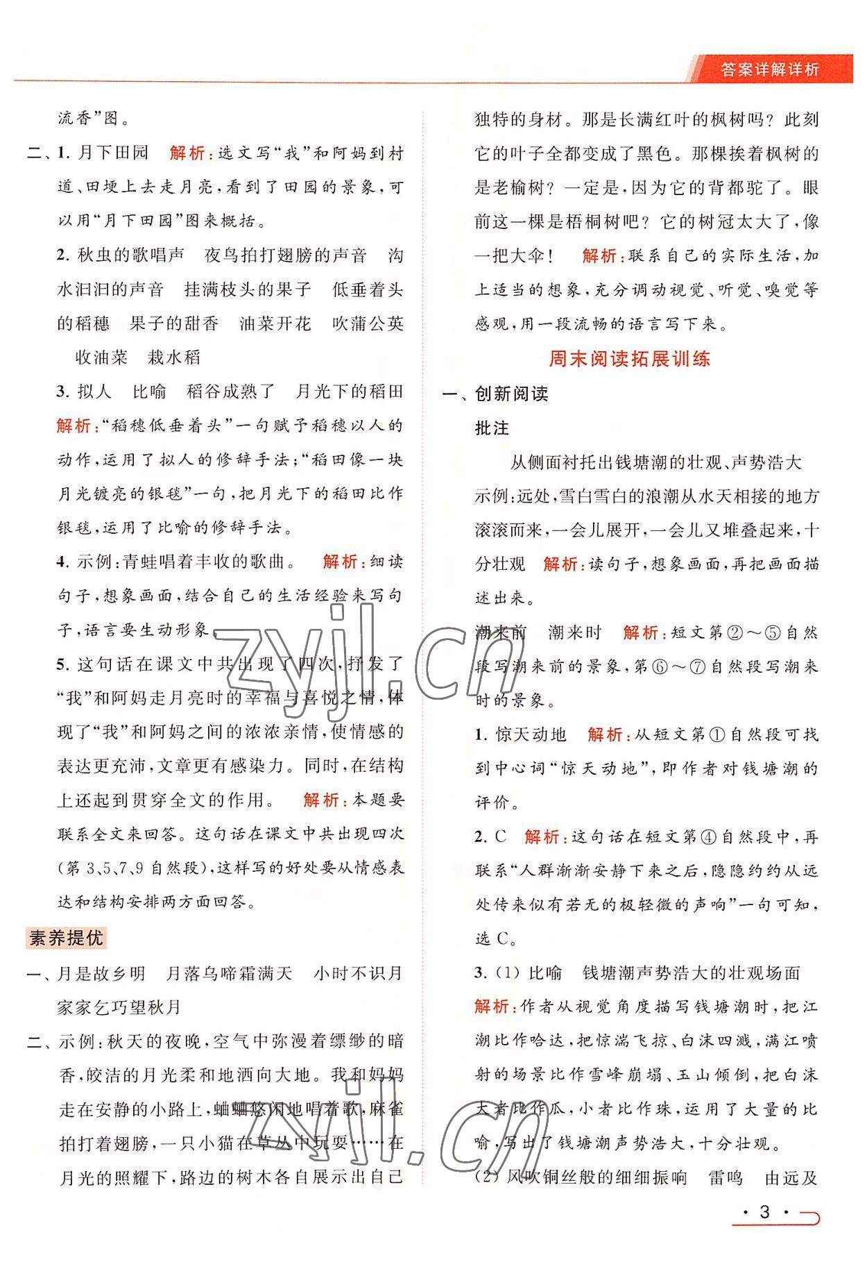 2022年亮點給力提優(yōu)課時作業(yè)本四年級語文上冊統(tǒng)編版 第3頁