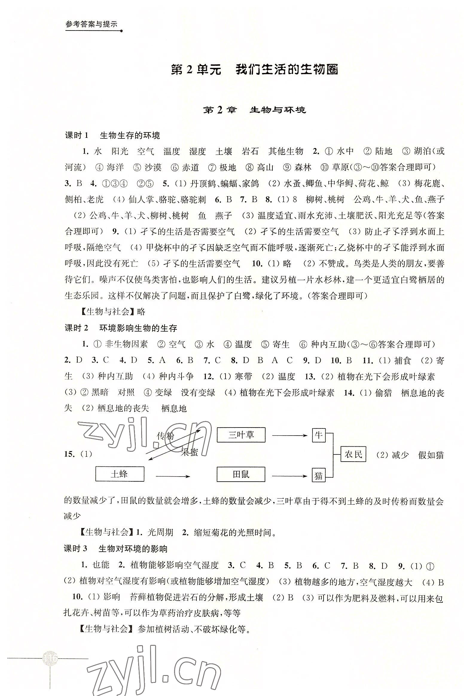 2022年課課練七年級(jí)生物上冊(cè)蘇科版 第2頁(yè)