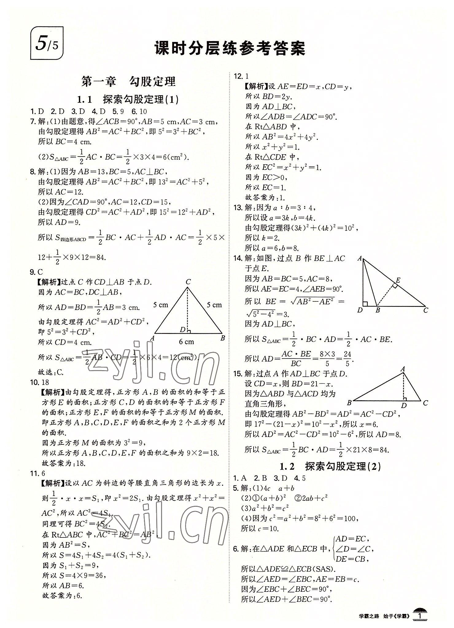 2022年學(xué)霸智慧課堂八年級(jí)數(shù)學(xué)上冊(cè)北師大版 第1頁(yè)