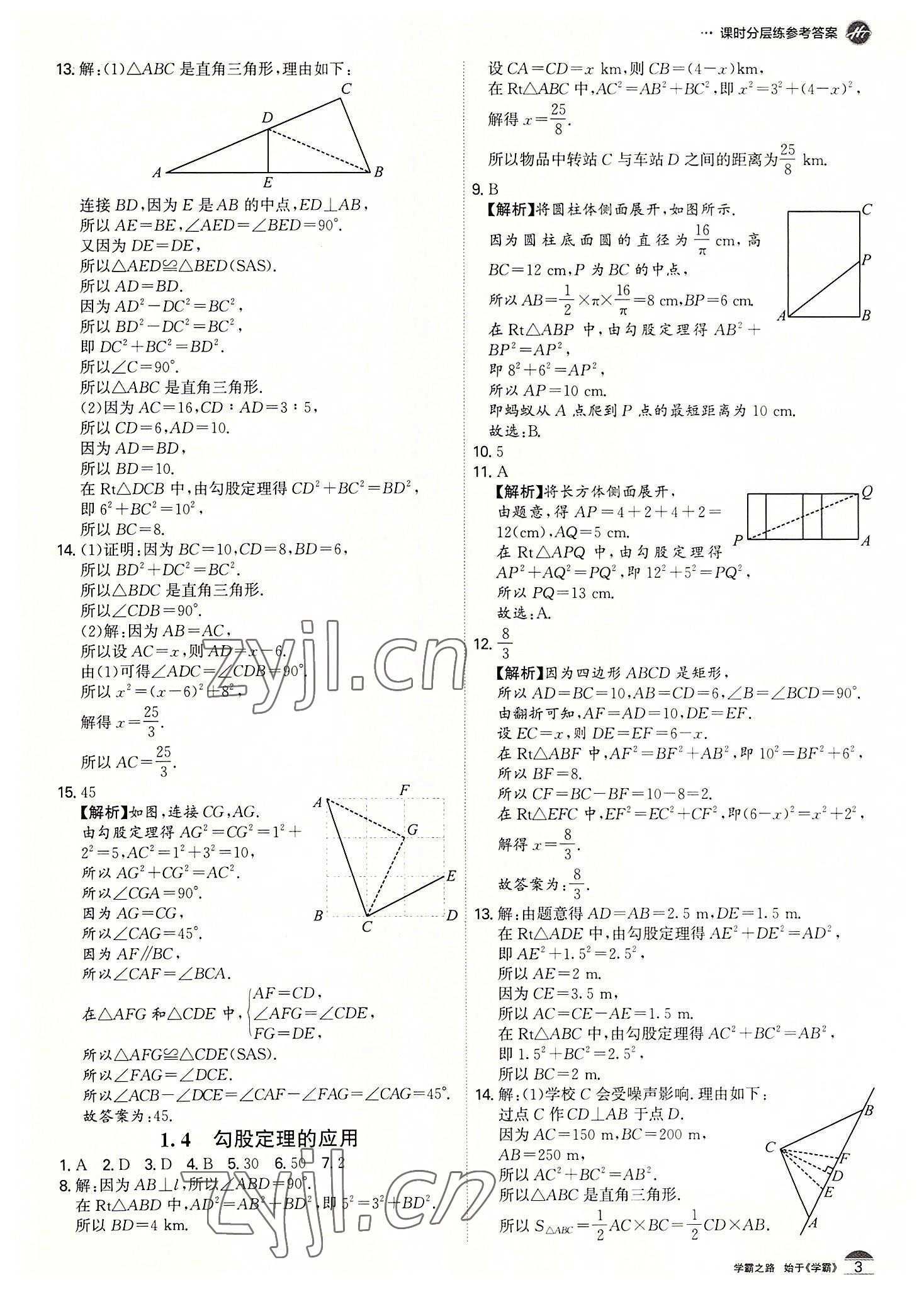 2022年學(xué)霸智慧課堂八年級數(shù)學(xué)上冊北師大版 第3頁