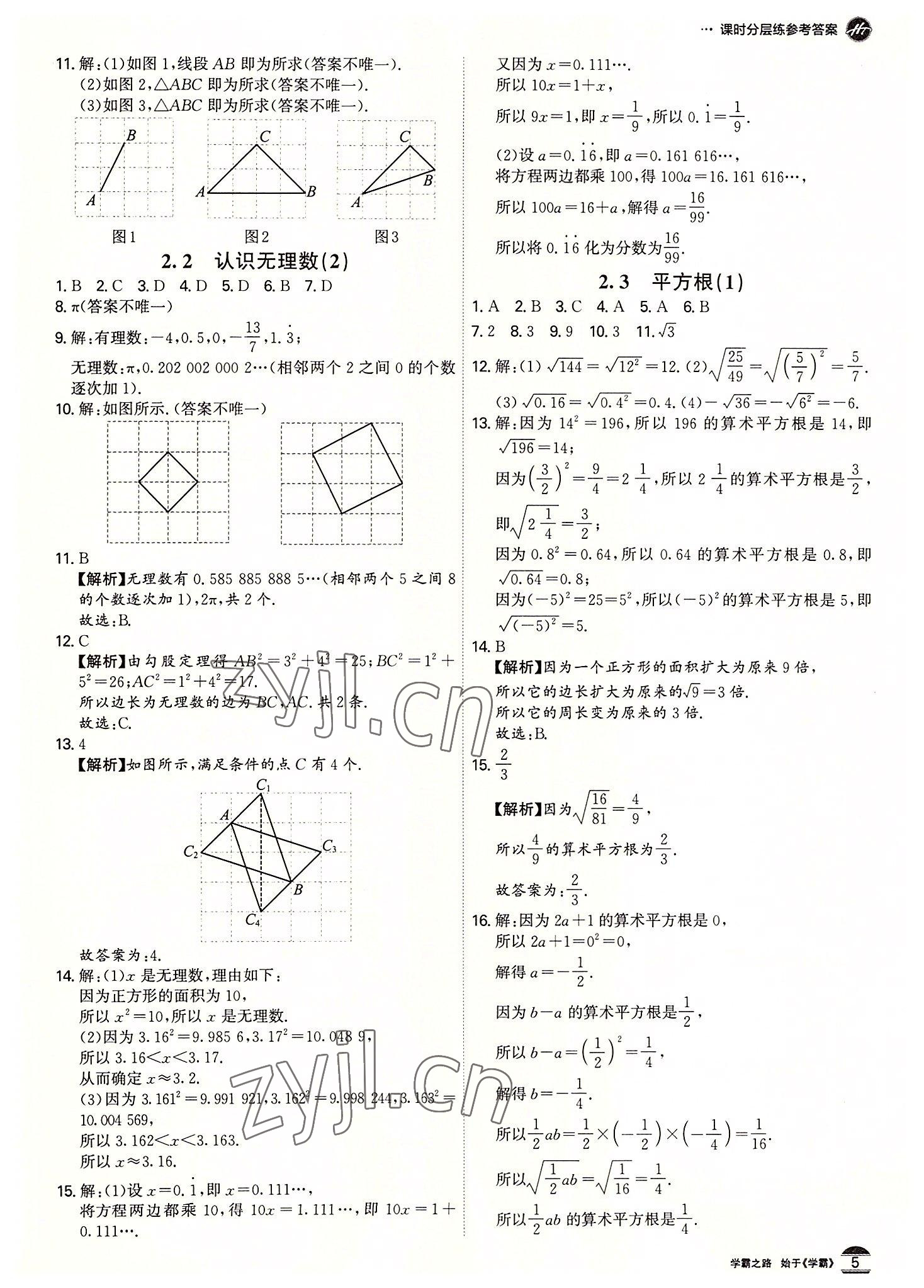 2022年學(xué)霸智慧課堂八年級(jí)數(shù)學(xué)上冊(cè)北師大版 第5頁(yè)