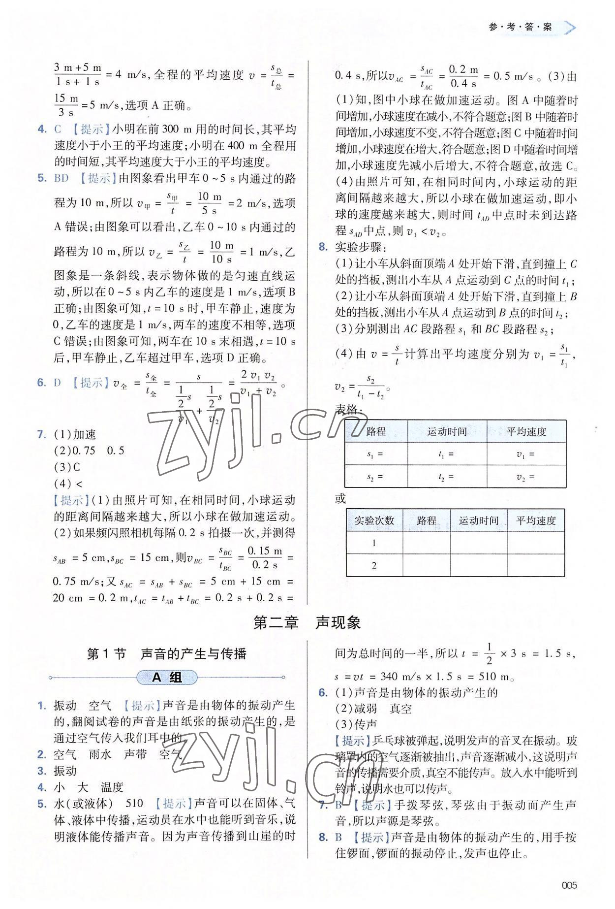 2022年學習質量監(jiān)測八年級物理上冊人教版 第5頁