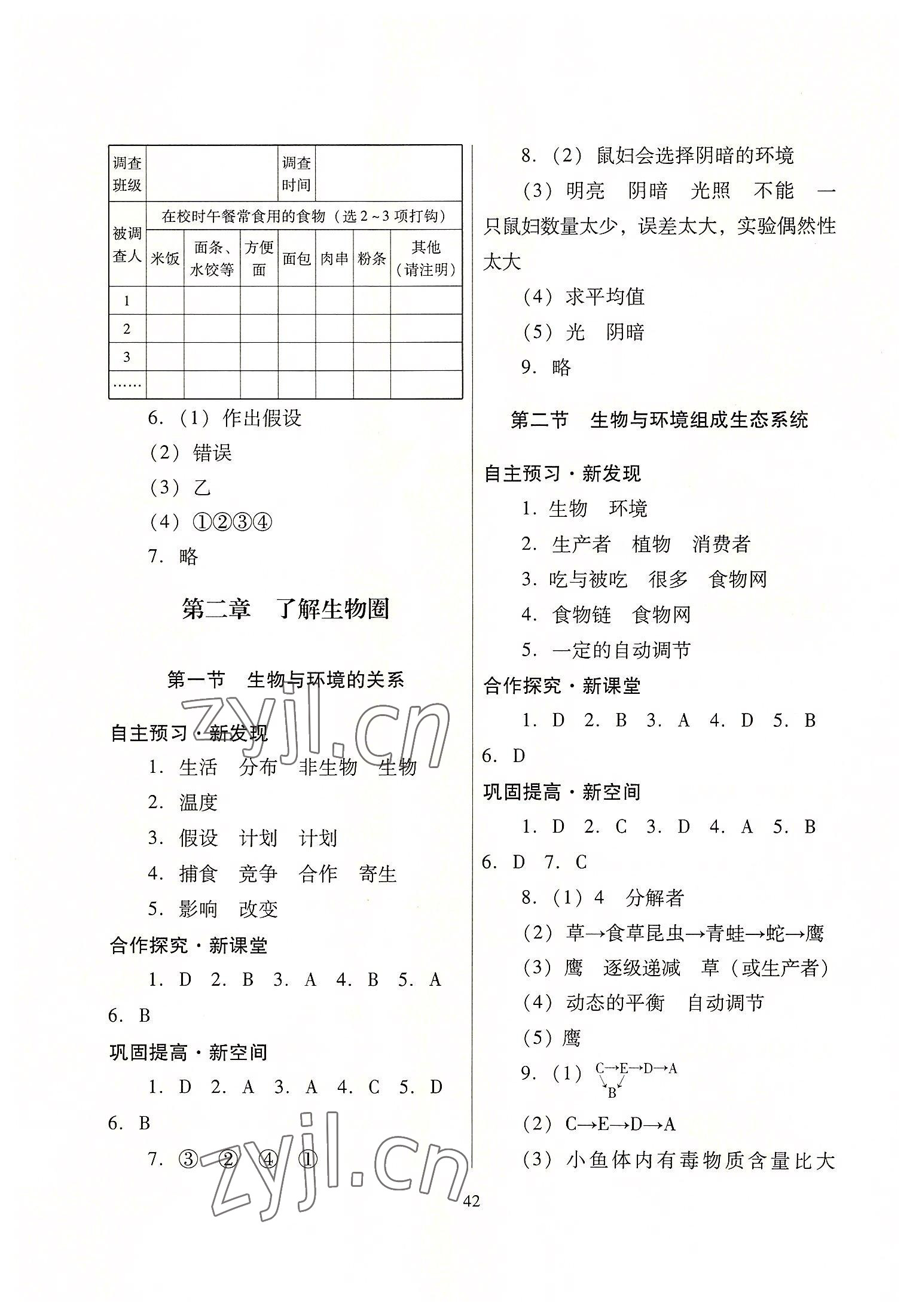 2022年南方新課堂金牌學(xué)案七年級(jí)生物學(xué)上冊(cè)人教版 第2頁(yè)