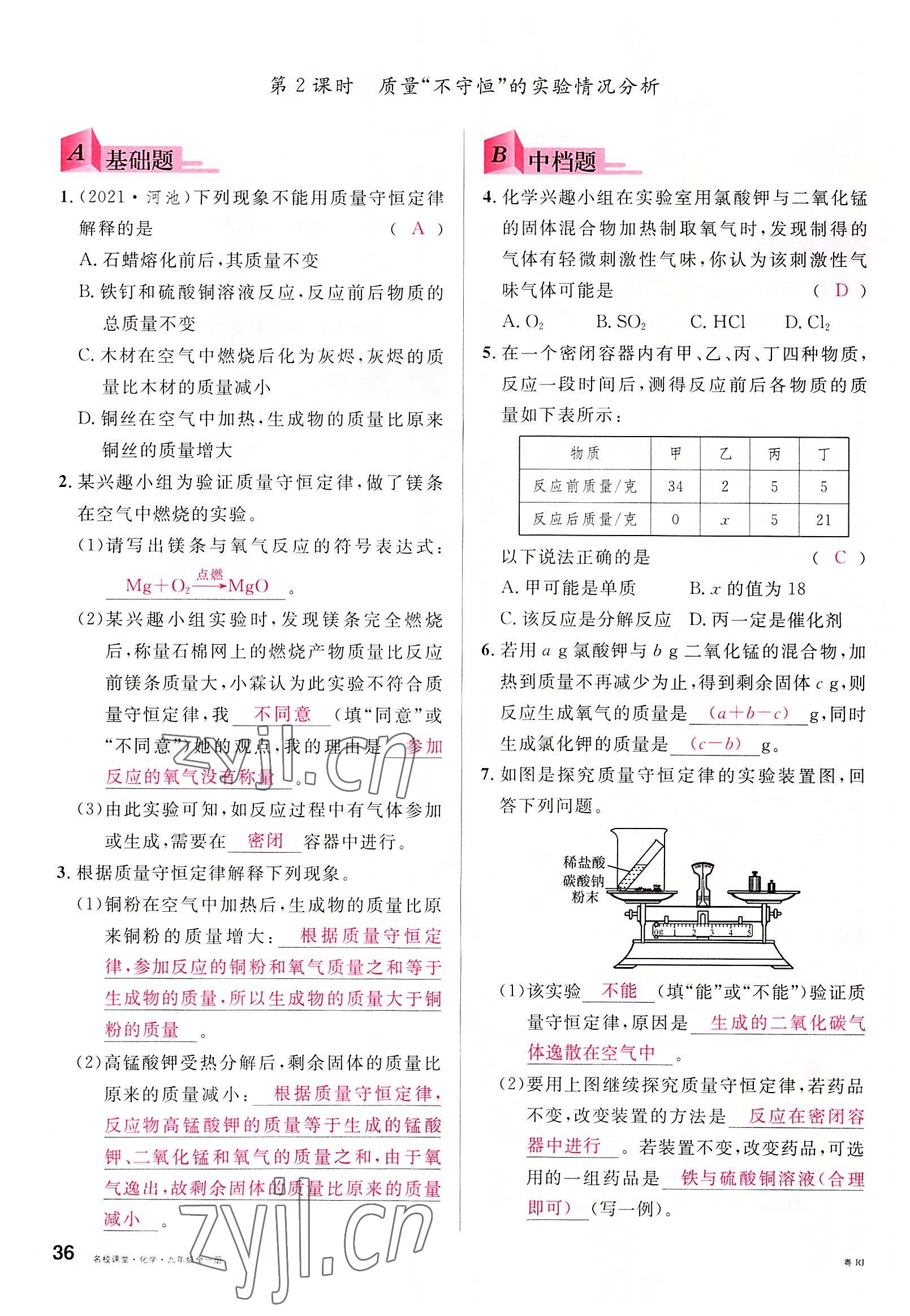 2022年名校課堂九年級化學(xué)全一冊人教版廣東專版 第36頁