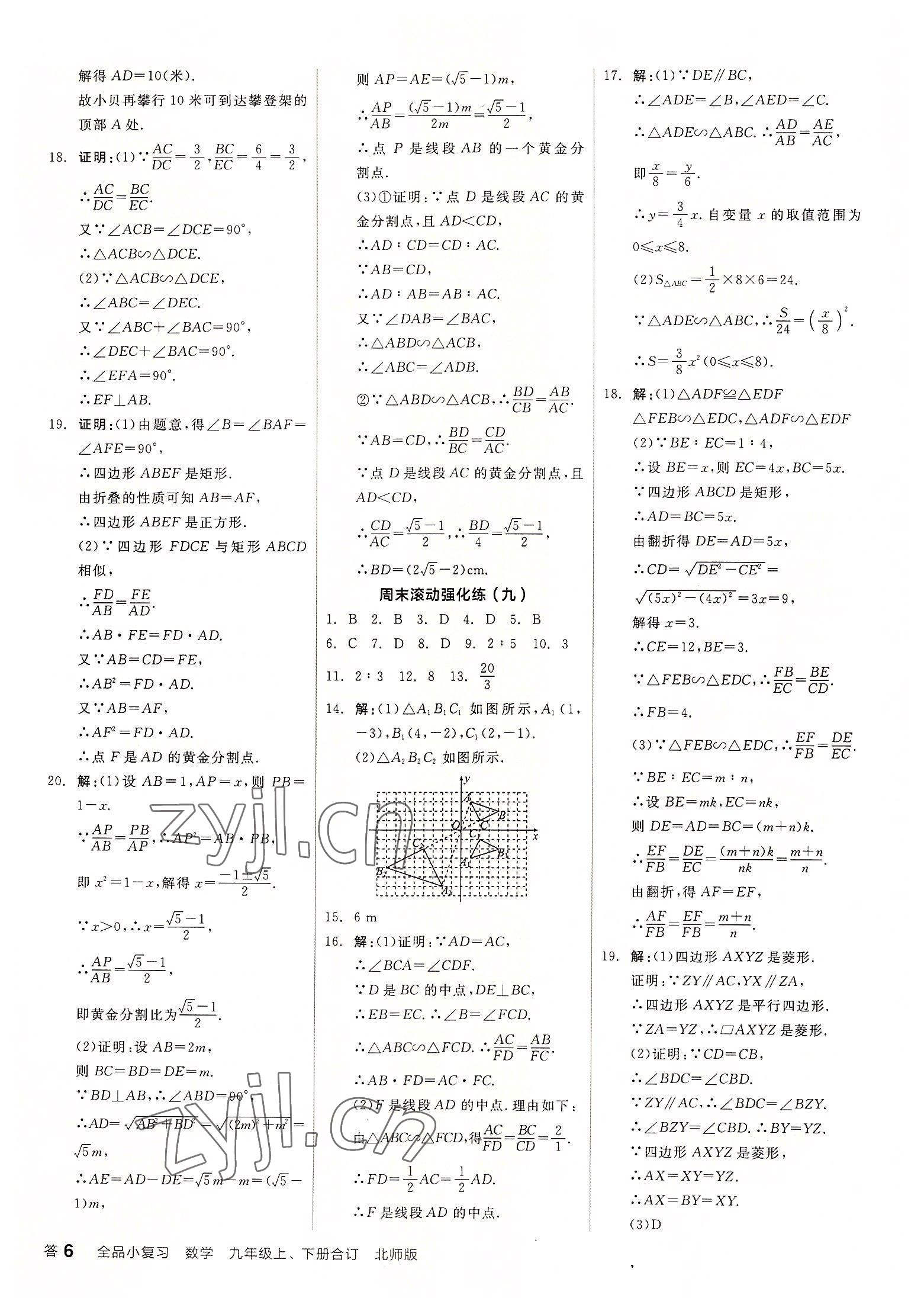 2022年全品小復(fù)習(xí)九年級(jí)數(shù)學(xué)全一冊(cè)北師大版 第6頁(yè)