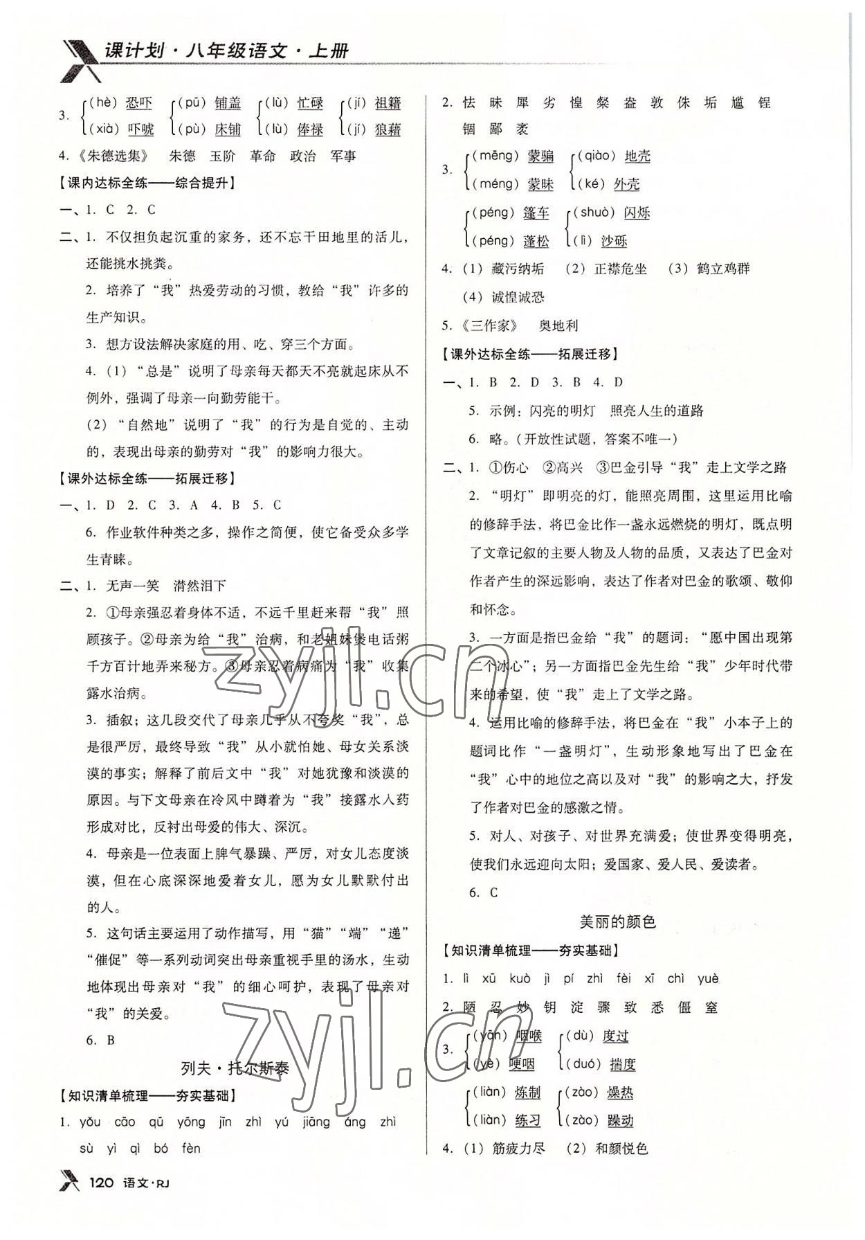 2022年全优点练课计划八年级语文上册人教版 第4页