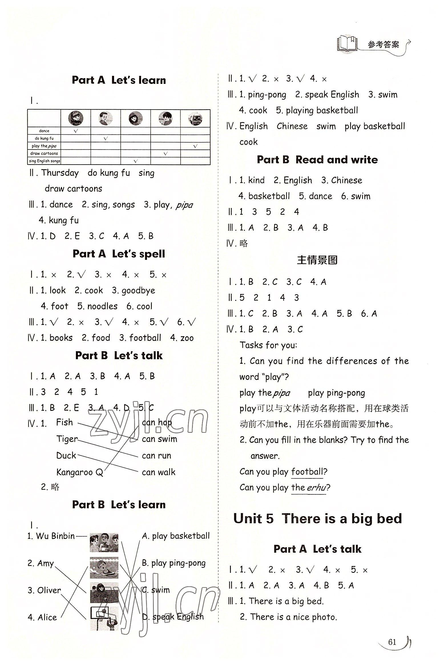 2022年同步練習冊山東科學技術(shù)出版社五年級英語上冊人教版 第5頁