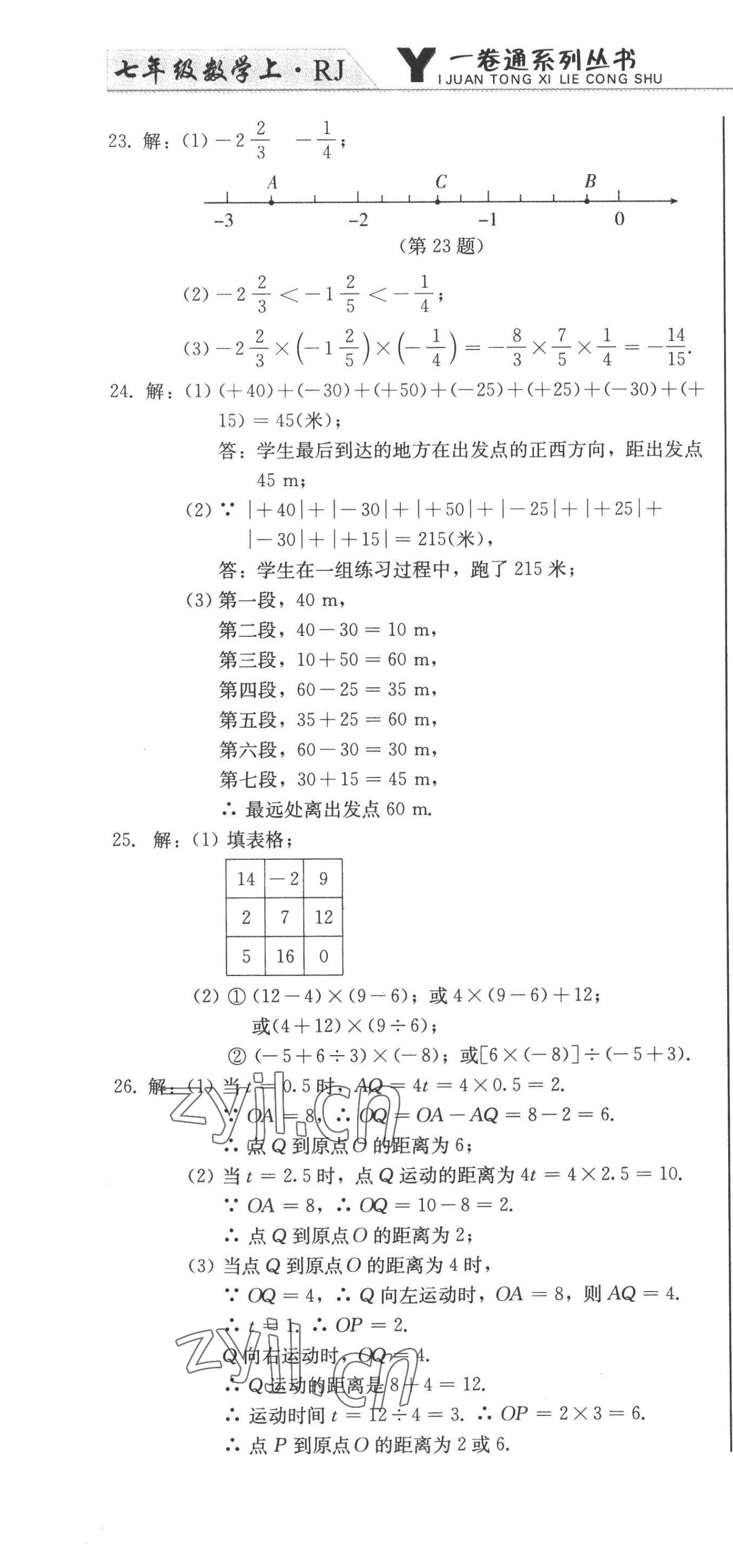 2022年同步優(yōu)化測(cè)試卷一卷通七年級(jí)數(shù)學(xué)上冊(cè)人教版 第10頁(yè)