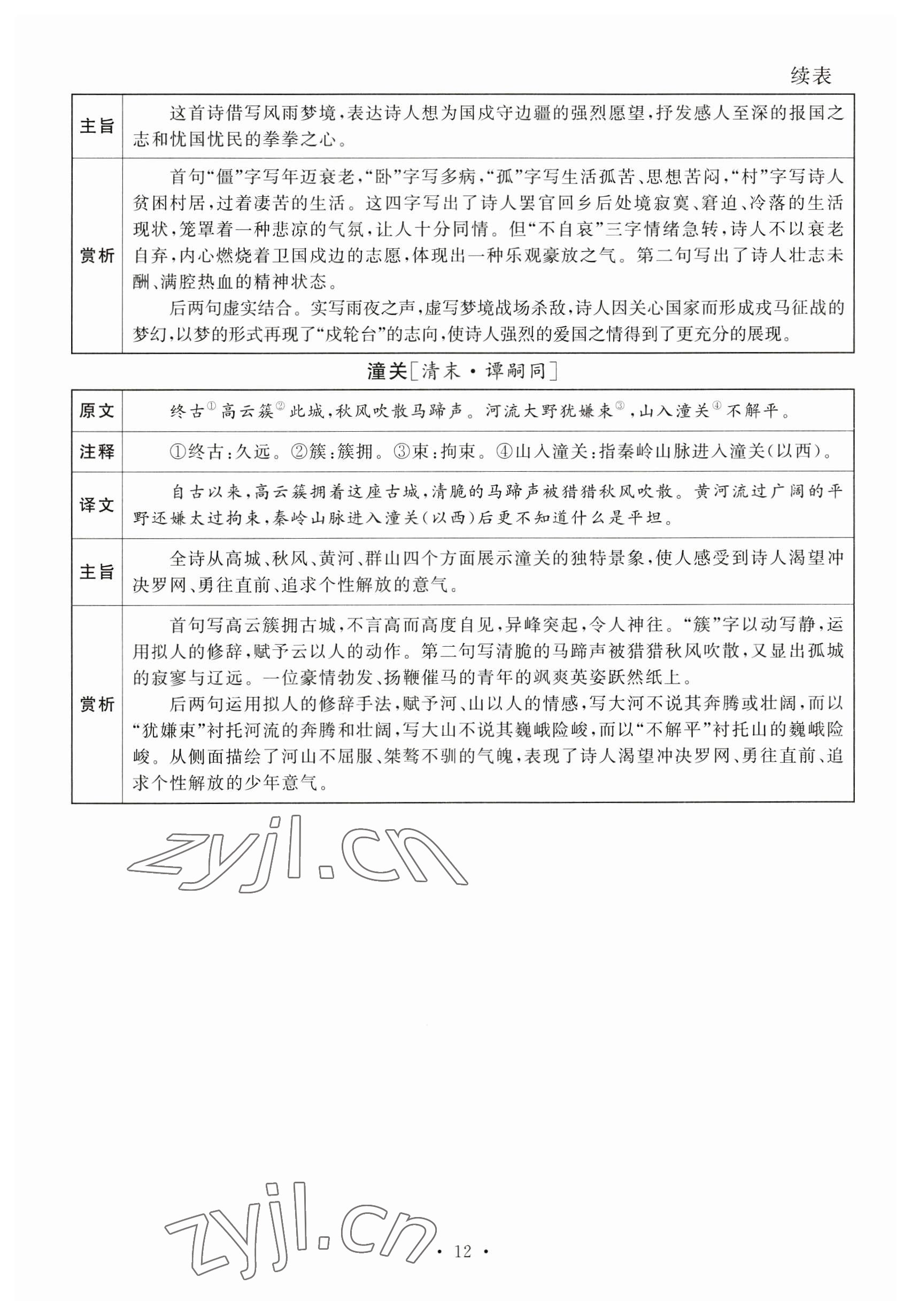 2022年黃岡100分闖關(guān)七年級語文上冊人教版 參考答案第26頁