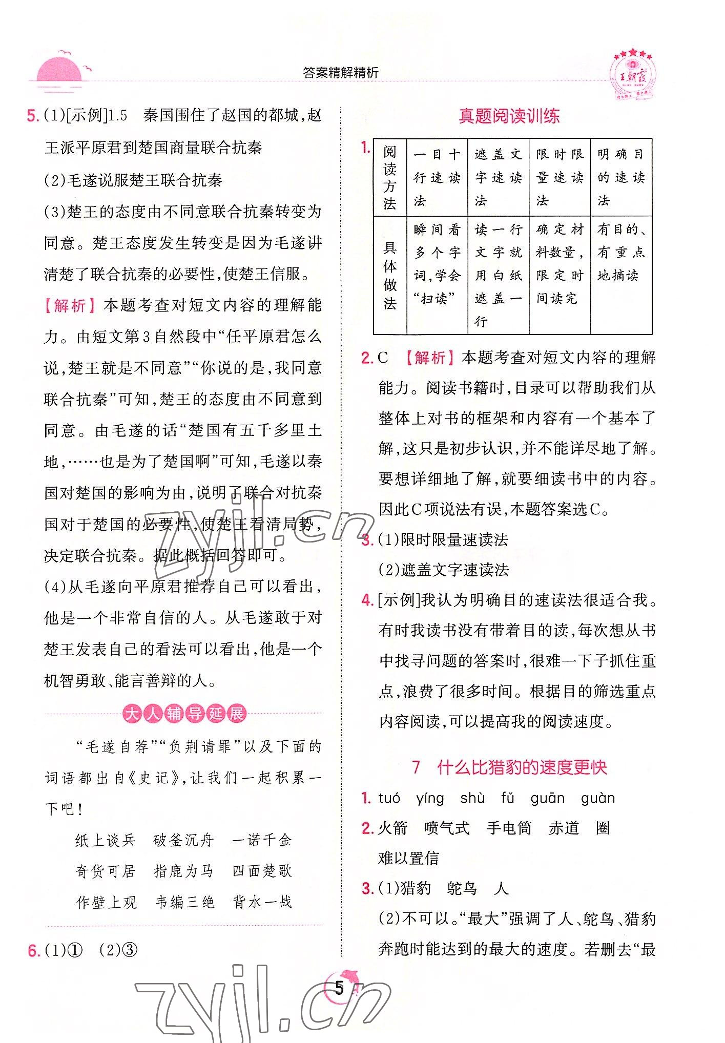 2022年王朝霞德才兼?zhèn)渥鳂I(yè)創(chuàng)新設(shè)計(jì)五年級(jí)語文上冊(cè)人教版 第5頁