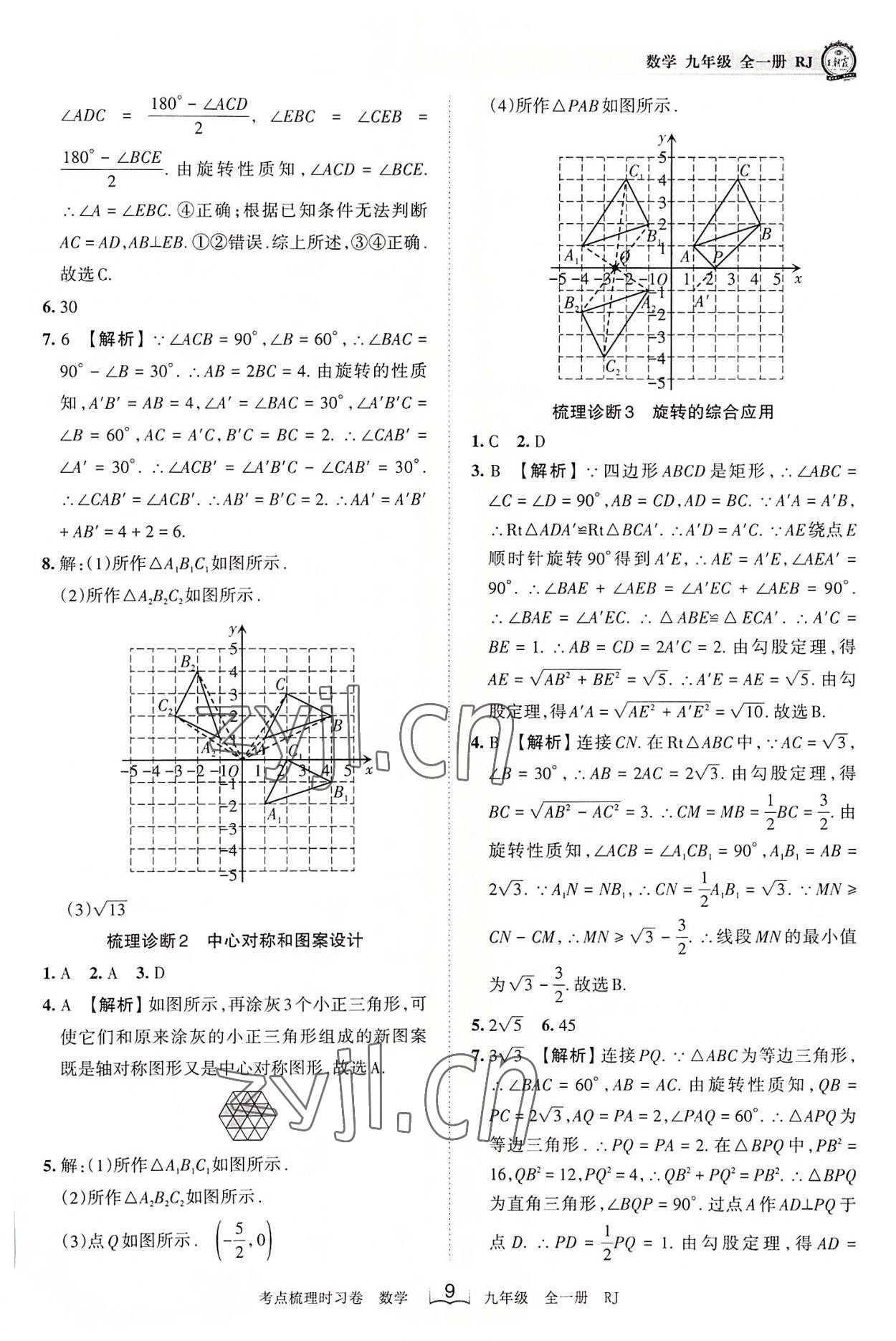 2022年王朝霞考點(diǎn)梳理時(shí)習(xí)卷九年級(jí)數(shù)學(xué)全一冊(cè)人教版 第9頁(yè)