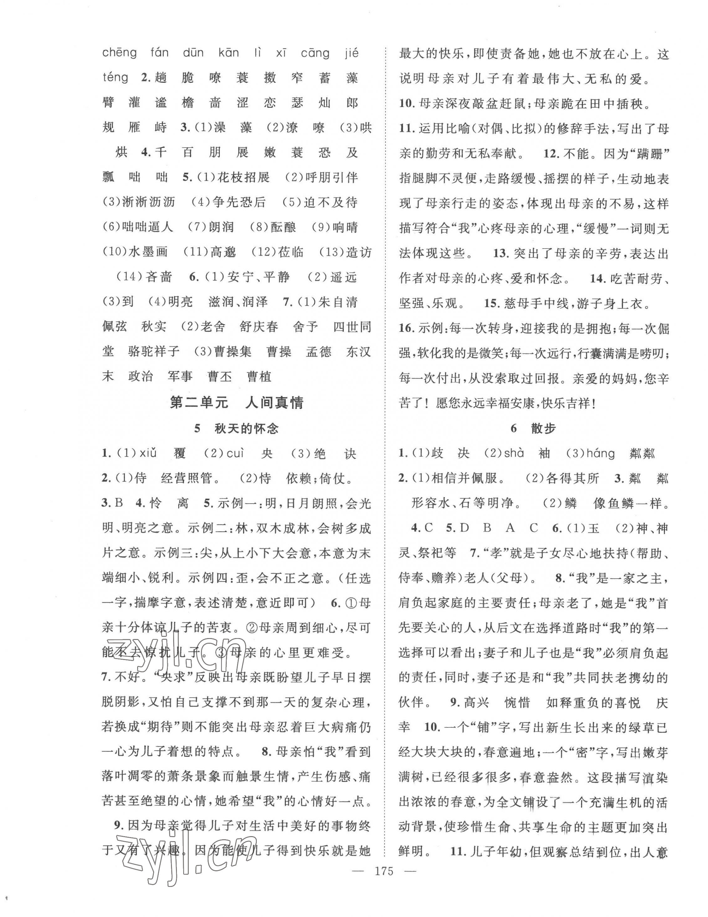 2022年名師學(xué)案七年級(jí)語(yǔ)文上冊(cè)人教版宜昌專版 第3頁(yè)