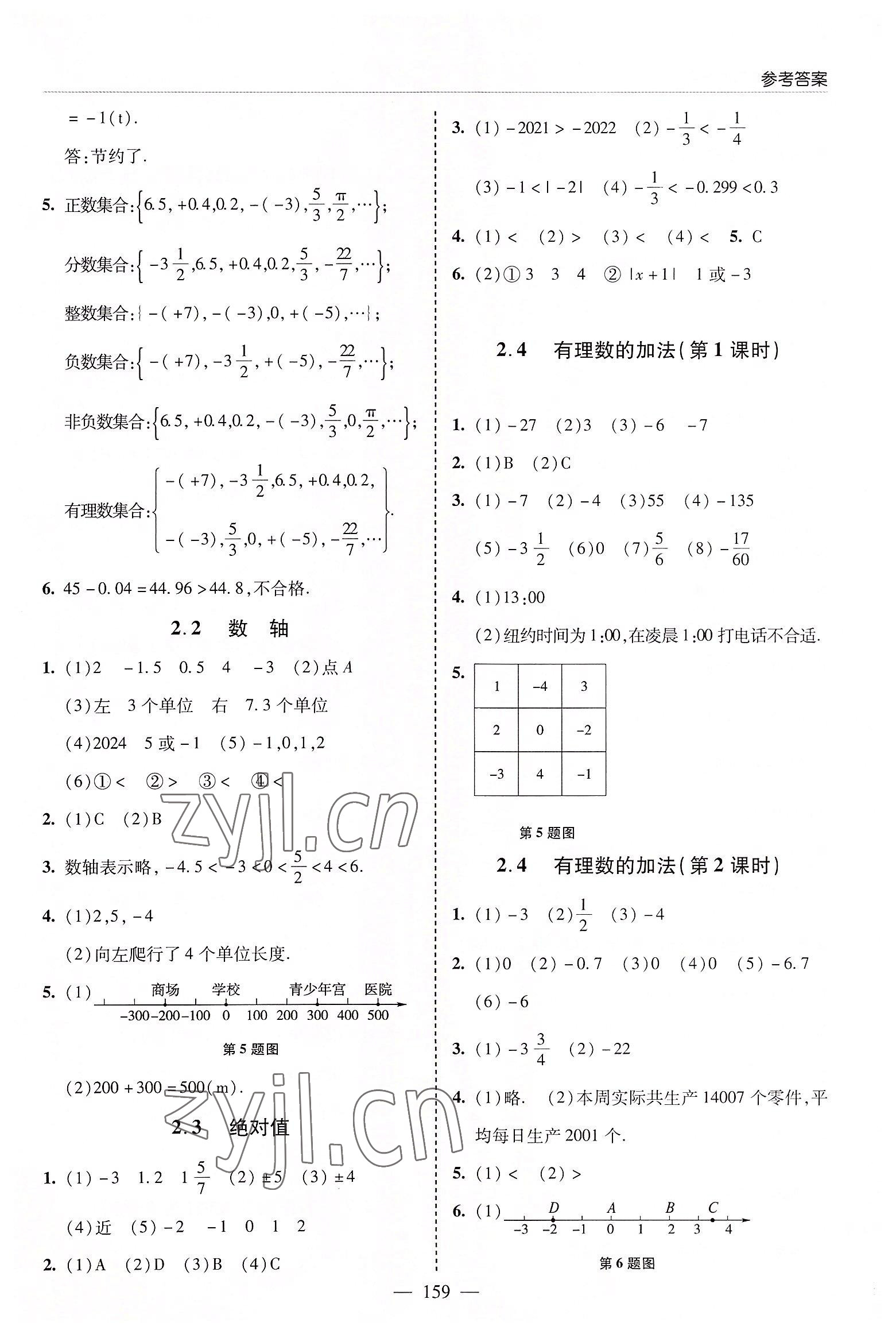 2022年新課堂學習與探究七年級數學上冊北師大版 第3頁