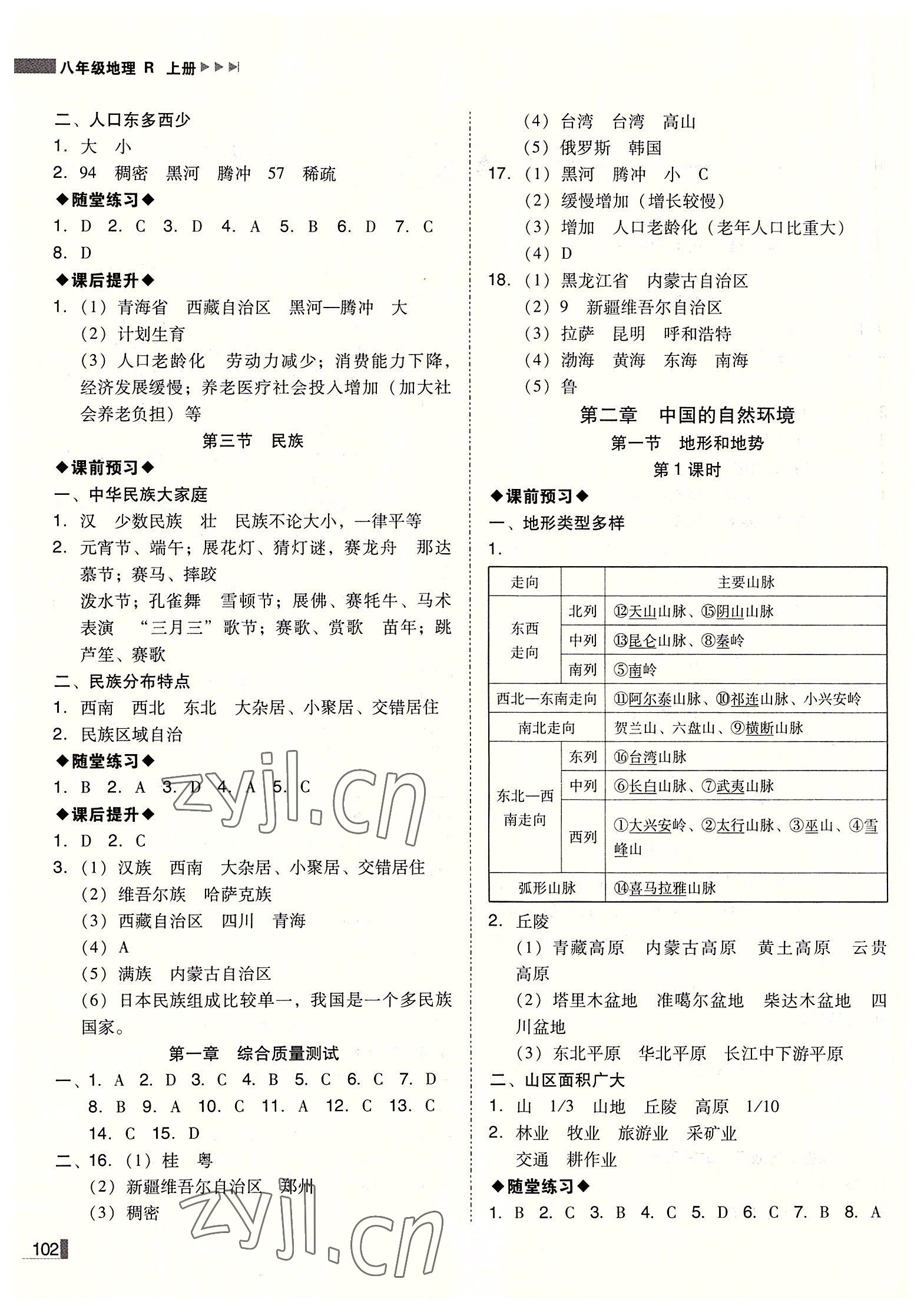 2022年辽宁作业分层培优学案八年级地理上册人教版 第2页