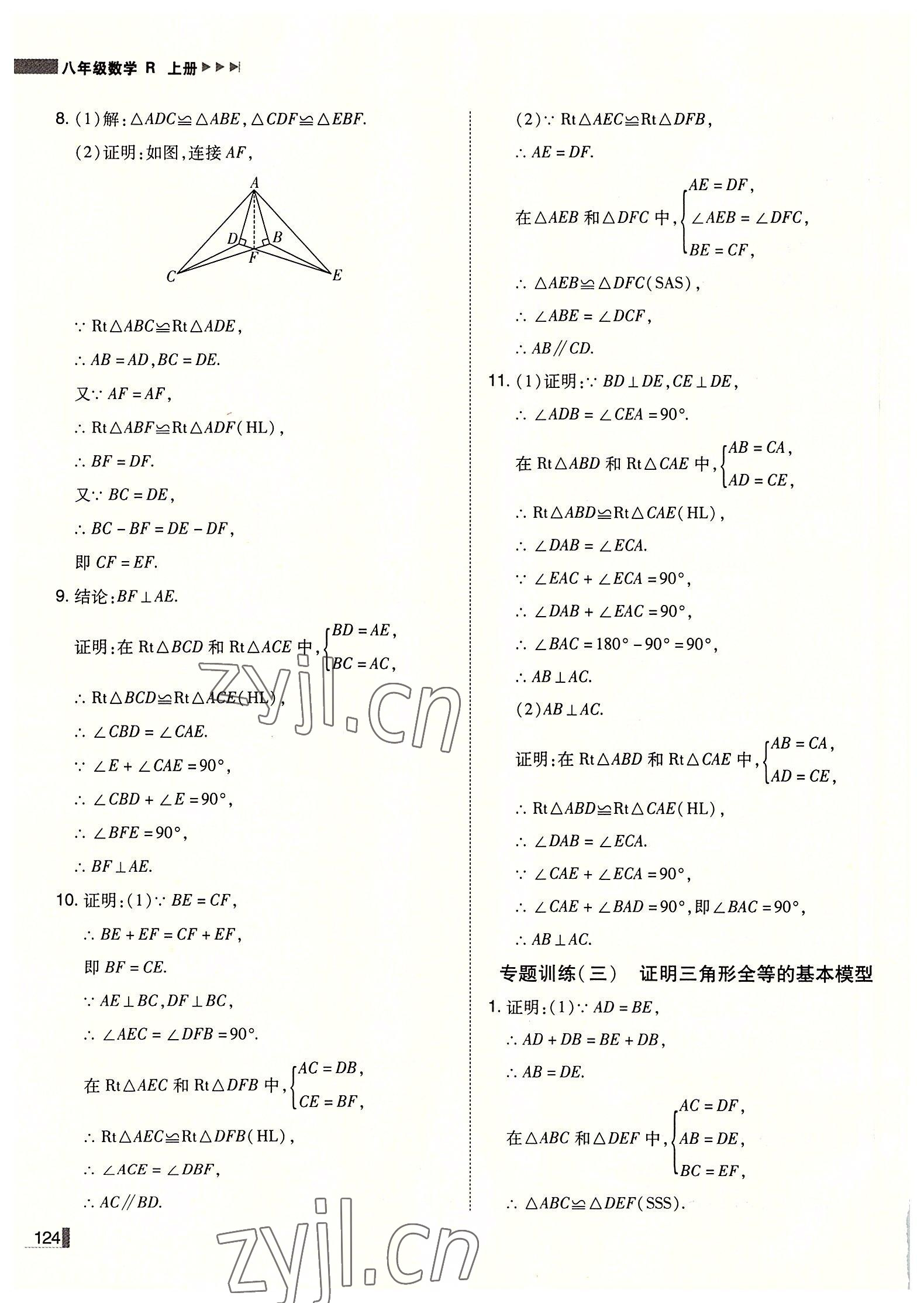 2022年遼寧作業(yè)分層培優(yōu)學(xué)案八年級(jí)數(shù)學(xué)上冊(cè)人教版 第10頁(yè)