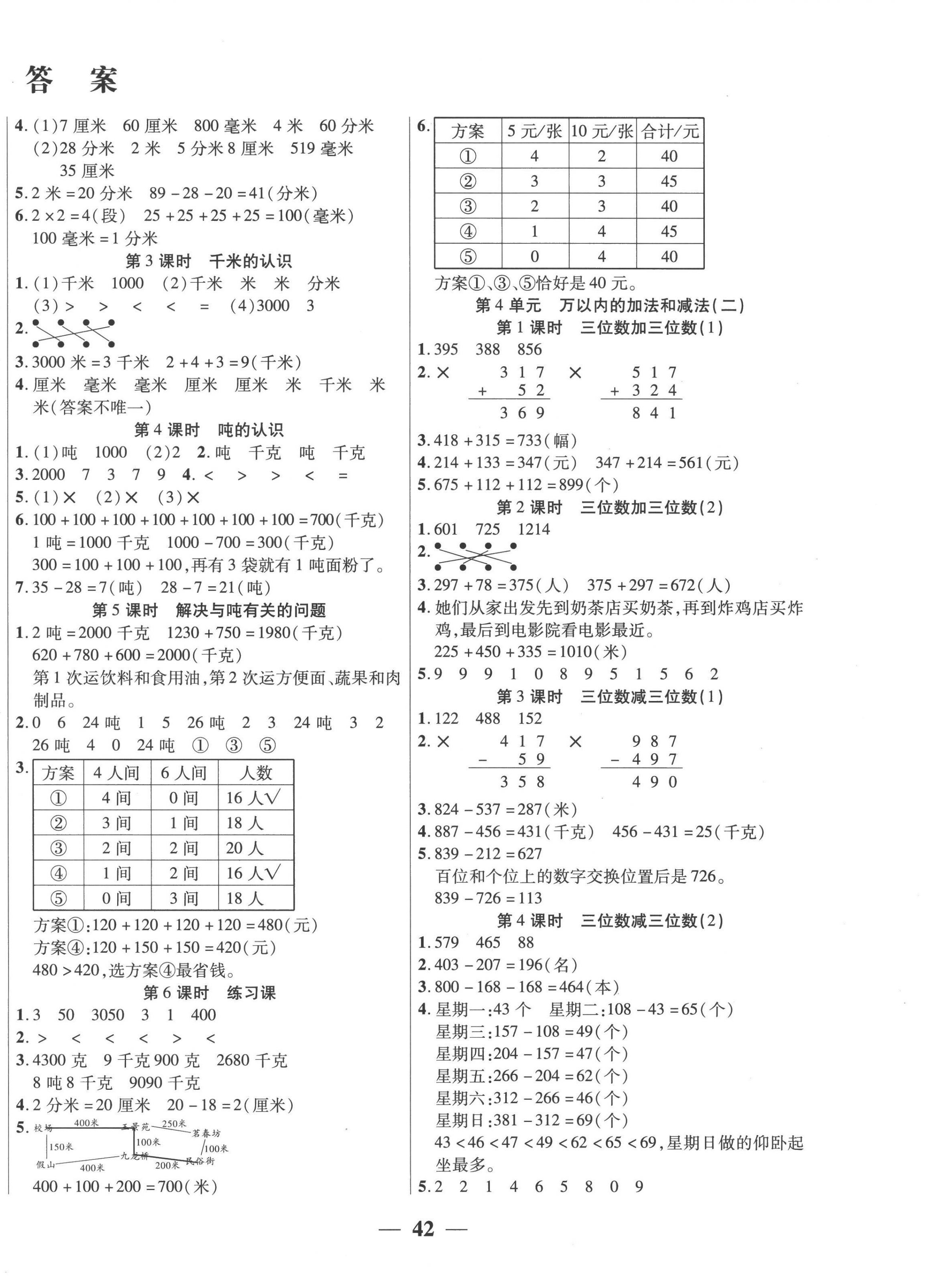 2022年激活思維智能訓(xùn)練三年級(jí)數(shù)學(xué)上冊(cè)人教版 第2頁(yè)